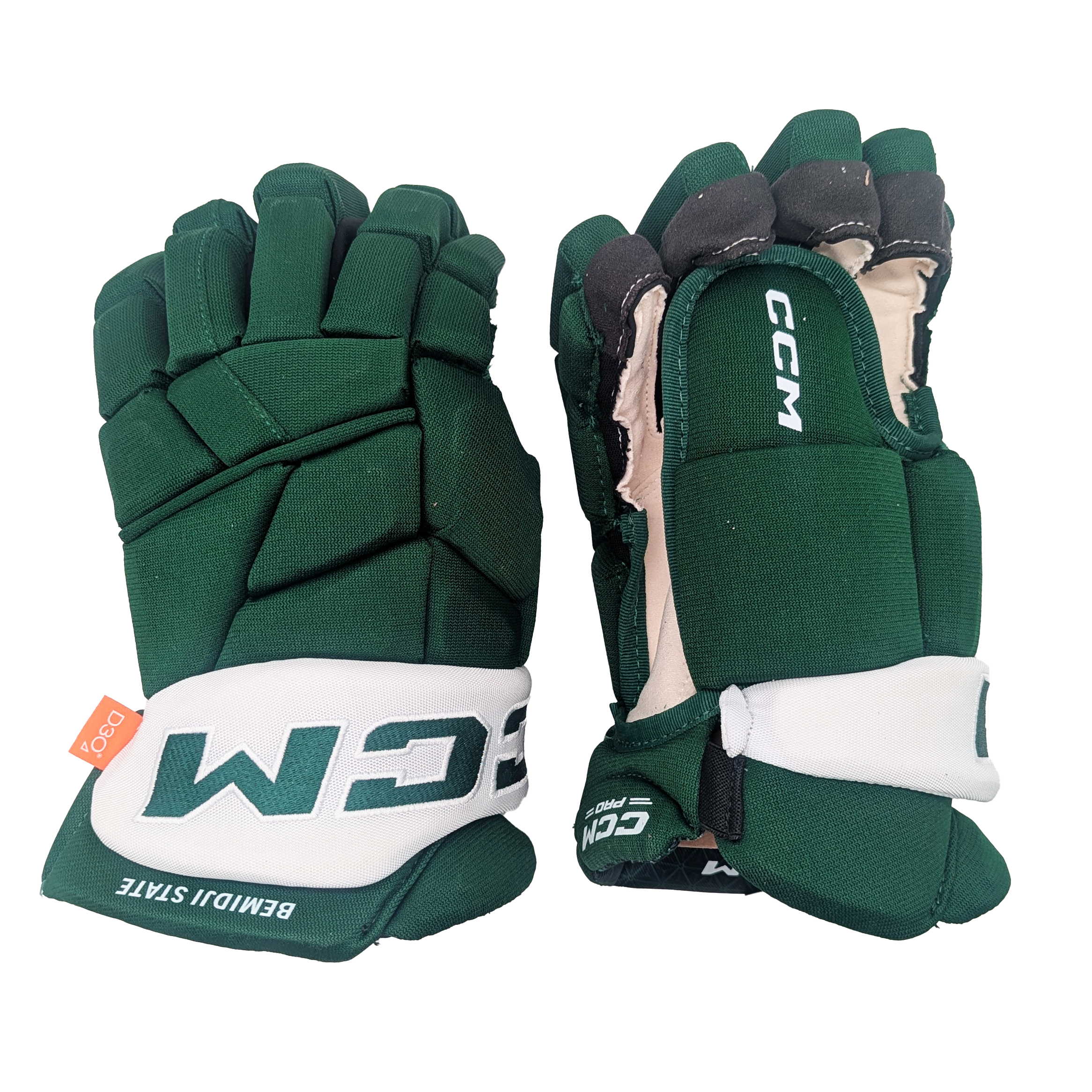 CCM HGFTW NCAA Women's Pro Stock Glove (Green/White)