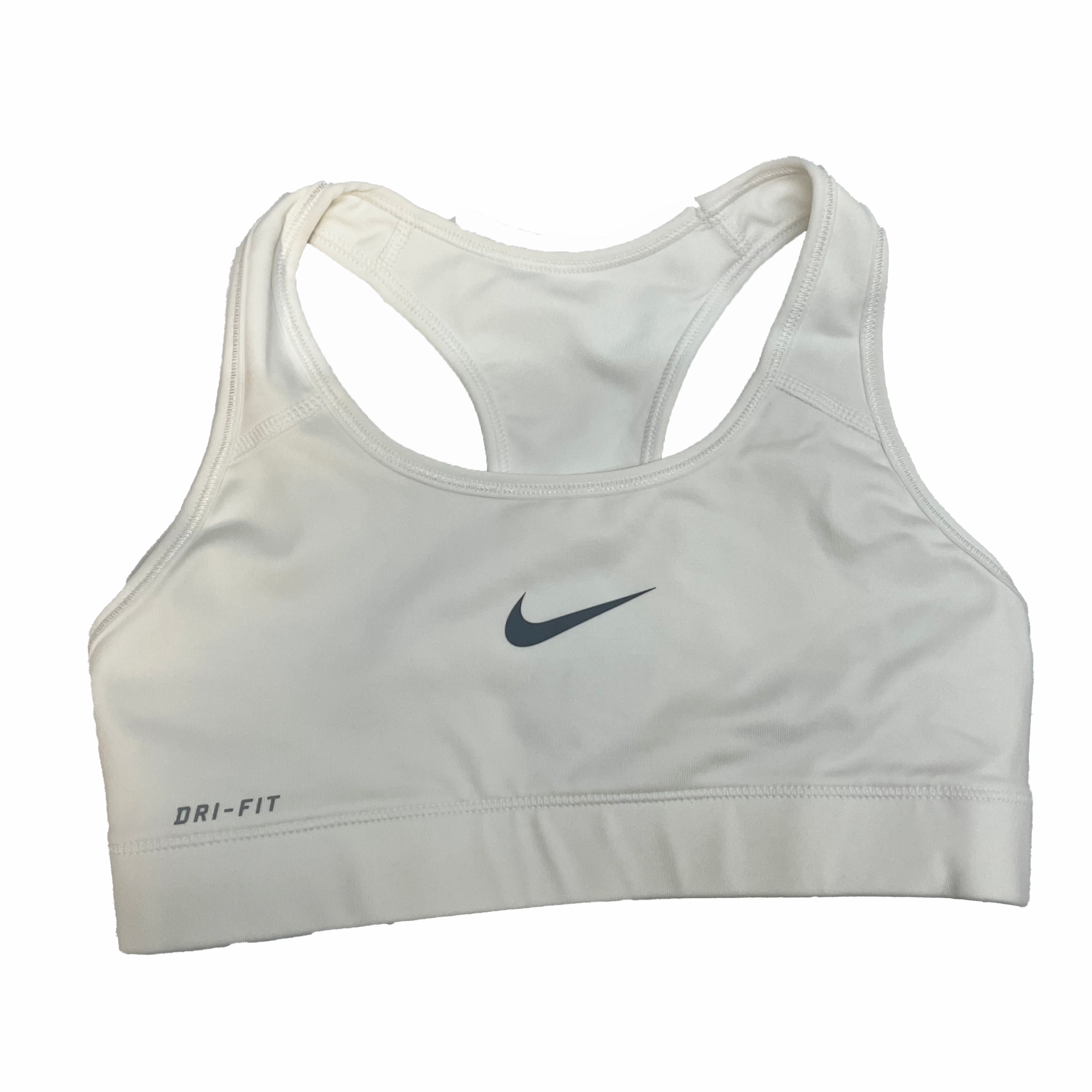 nike dri fit white sports bra