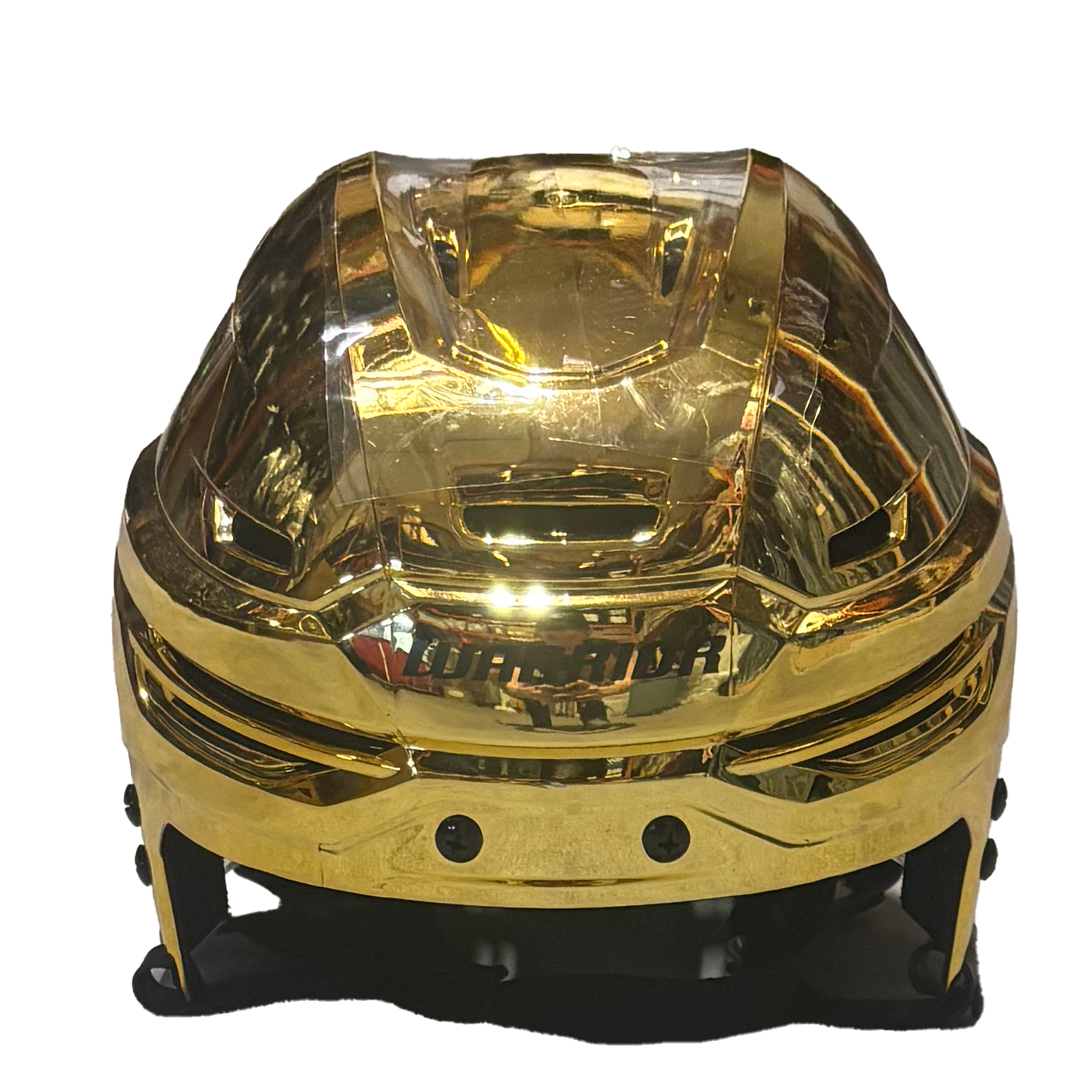 chrome gold motorcycle helmet Warrior Alpha One Pro