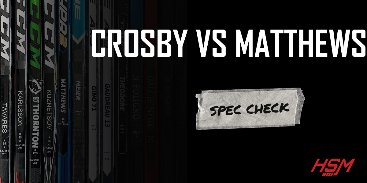 Crosby vs Matthews Stick Spec Check