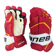 Bauer Supreme 2S Pro - NHL Pro Stock Glove - Calgary Flames (Red/Yellow/White)