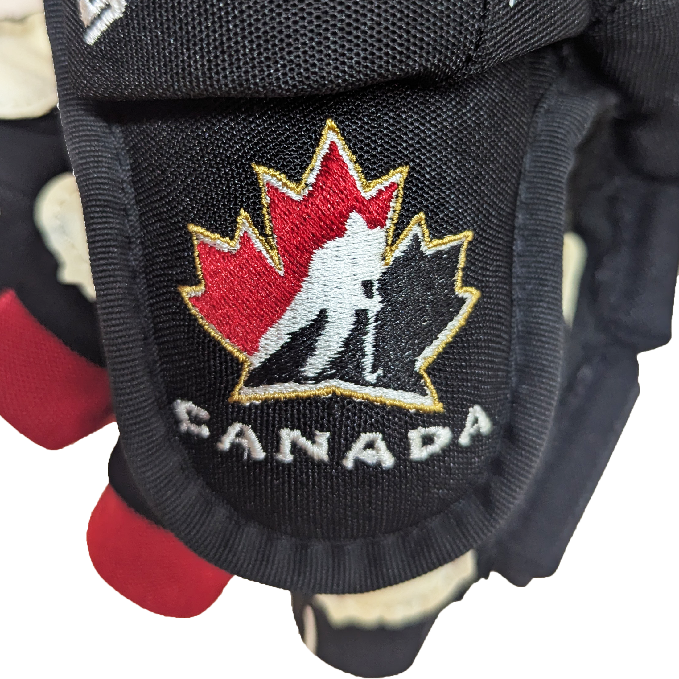 Bauer Supreme Ultrasonic -  Team Canada Pro Stock Hockey Gloves (Black/White/Red)