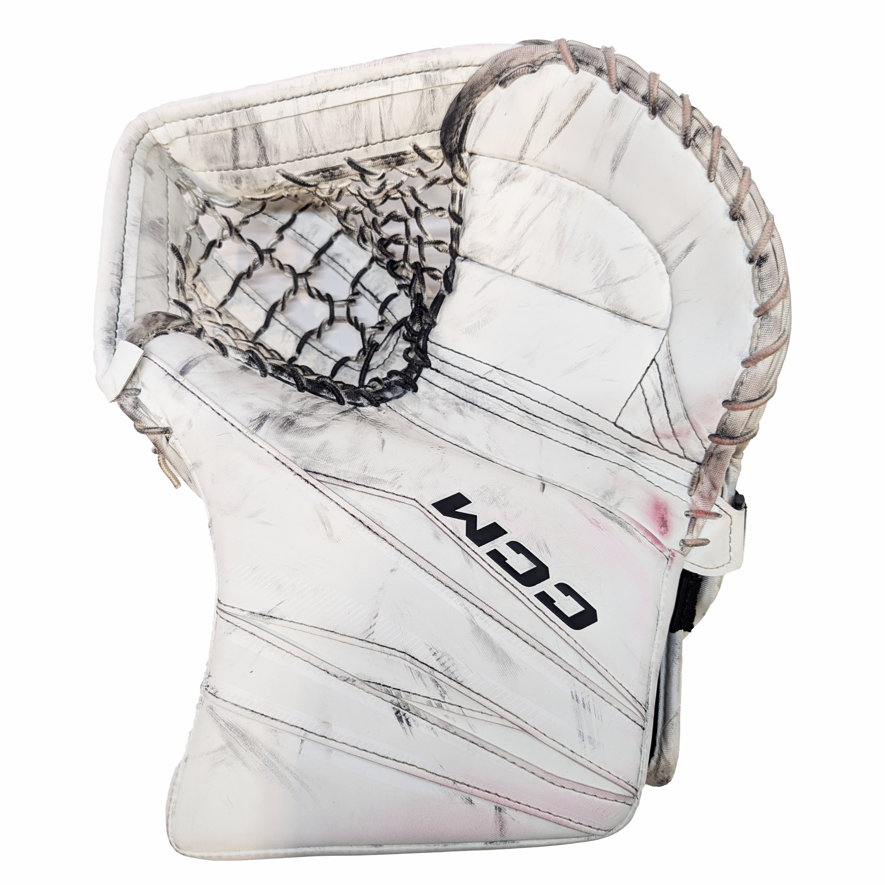 CCM Axis XF - Used Pro Stock Goalie Glove (White)