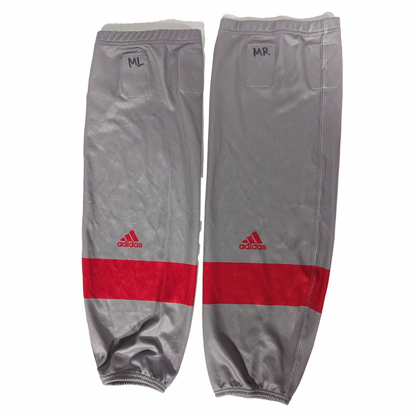 NCAA - Used Adidas Hockey Socks (Grey/Red)