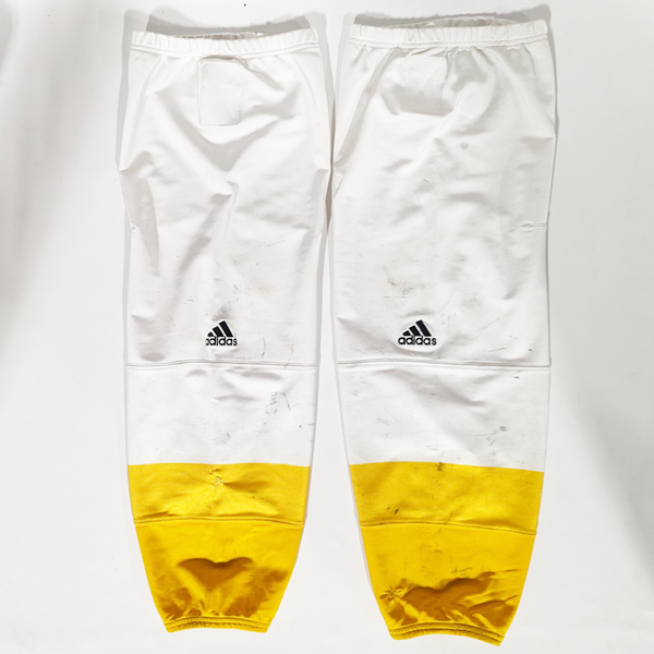 NCAA - Used Adidas Hockey Socks (White/Yellow/Gold)