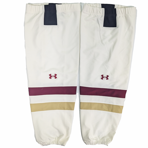NCAA - Used Under Armour Hockey Socks (White/Maroon/Gold)