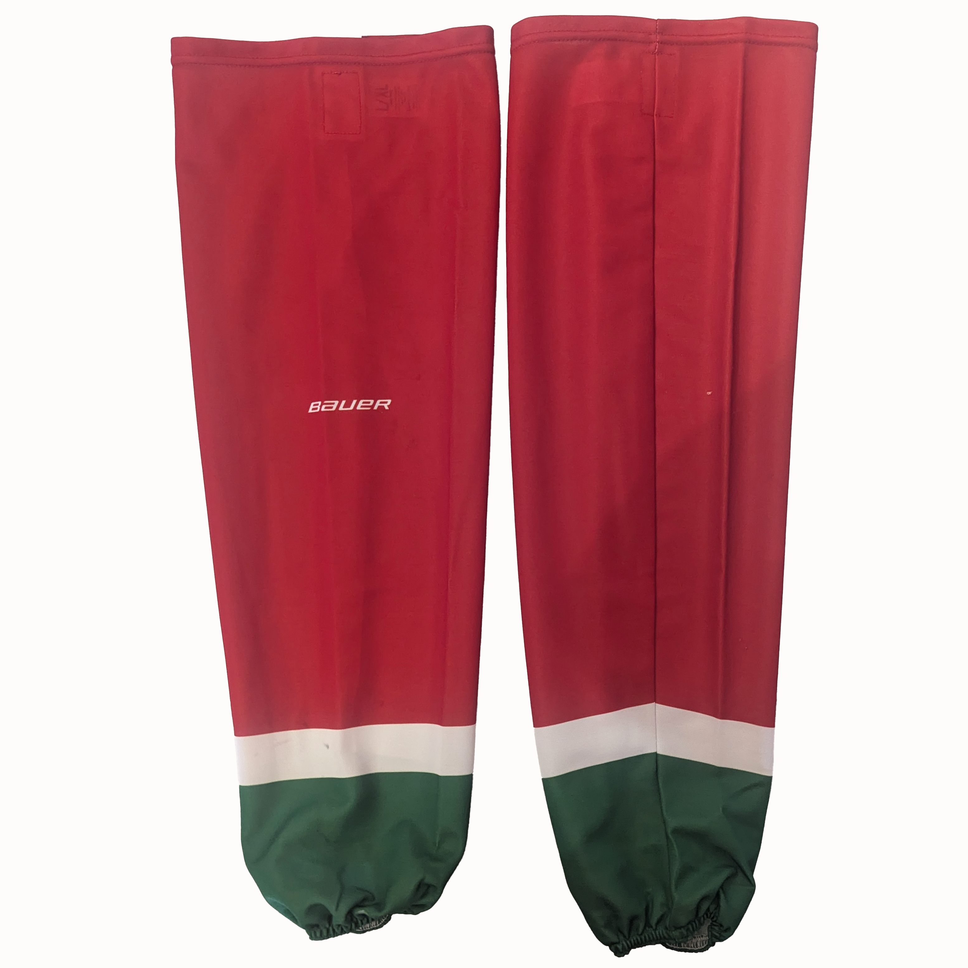 Bauer - Used Hockey Socks (Red/Green/White)
