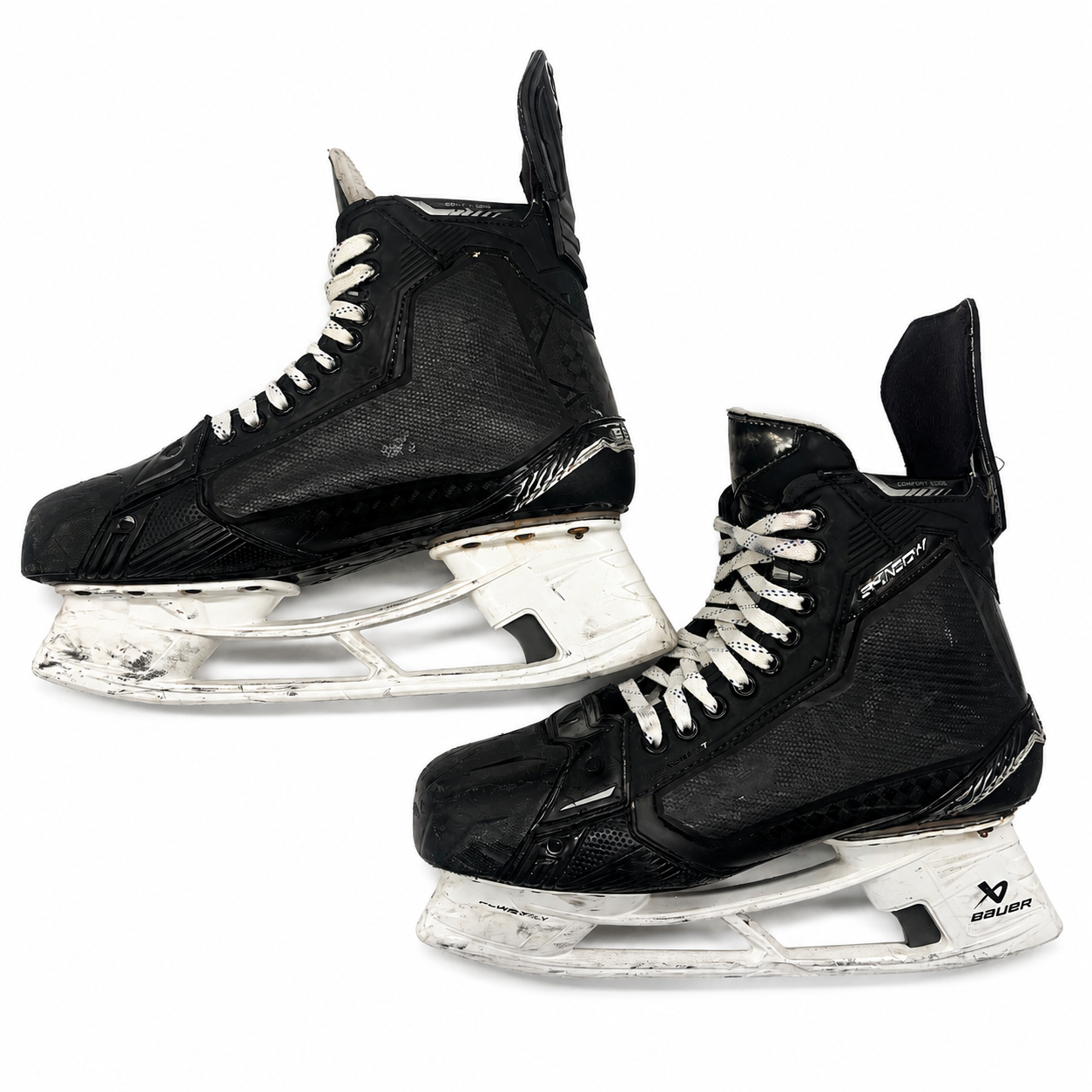 Bauer Supreme Shadow - Used AHL Pro Stock Hockey Skates with Shot Blockers - Size 10EE