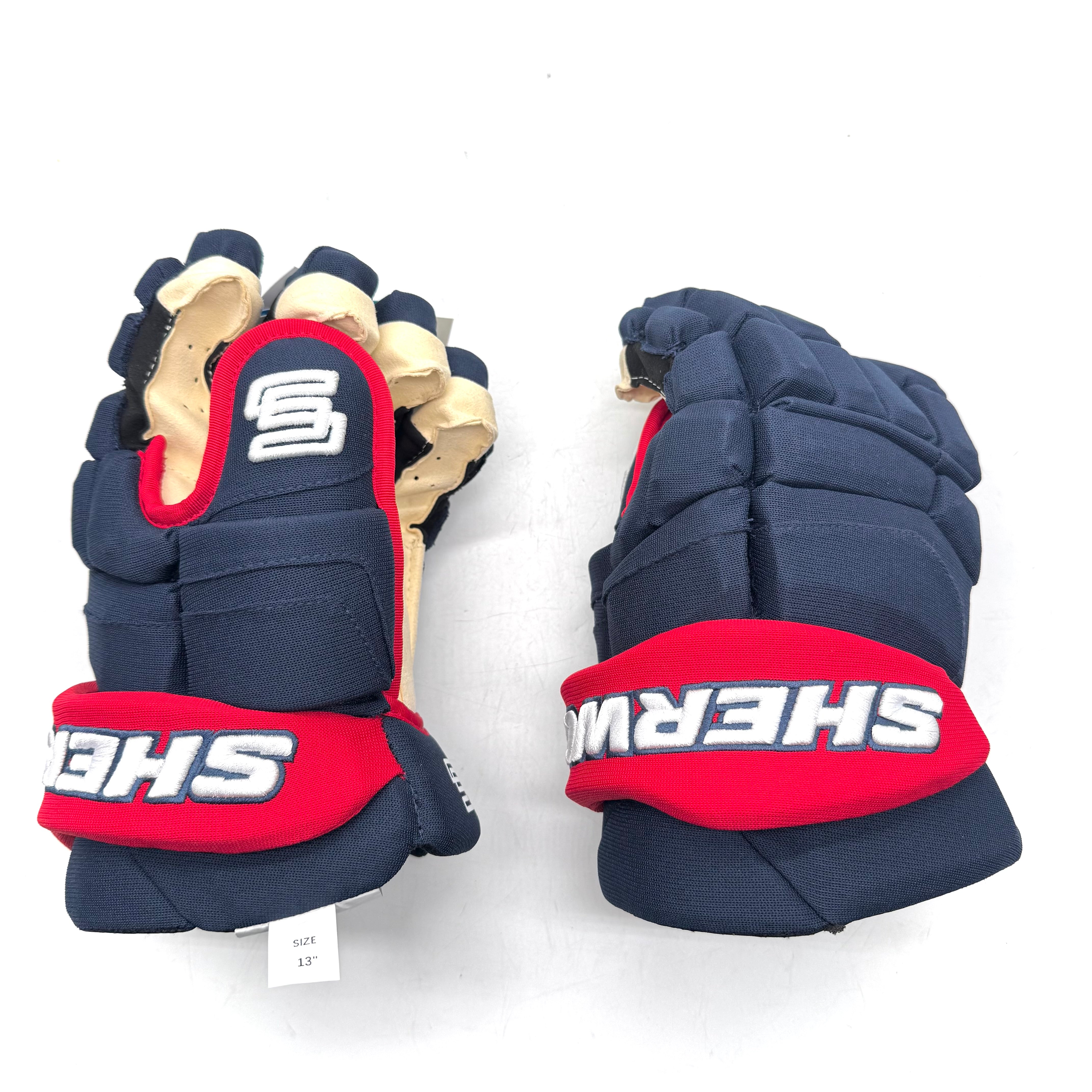 Gant Sherwood Pro - Modèle Pro Stock LNH - Columbus Blue Jackets (Bleu marine/Rouge)