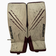 Bauer Vapor Hyperlite - Used Pro Stock Senior Goalie Pads (White/Maroon)