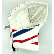 CCM Extreme Flex III - Used Pro Stock Full Right Goalie Glove (White/Red)