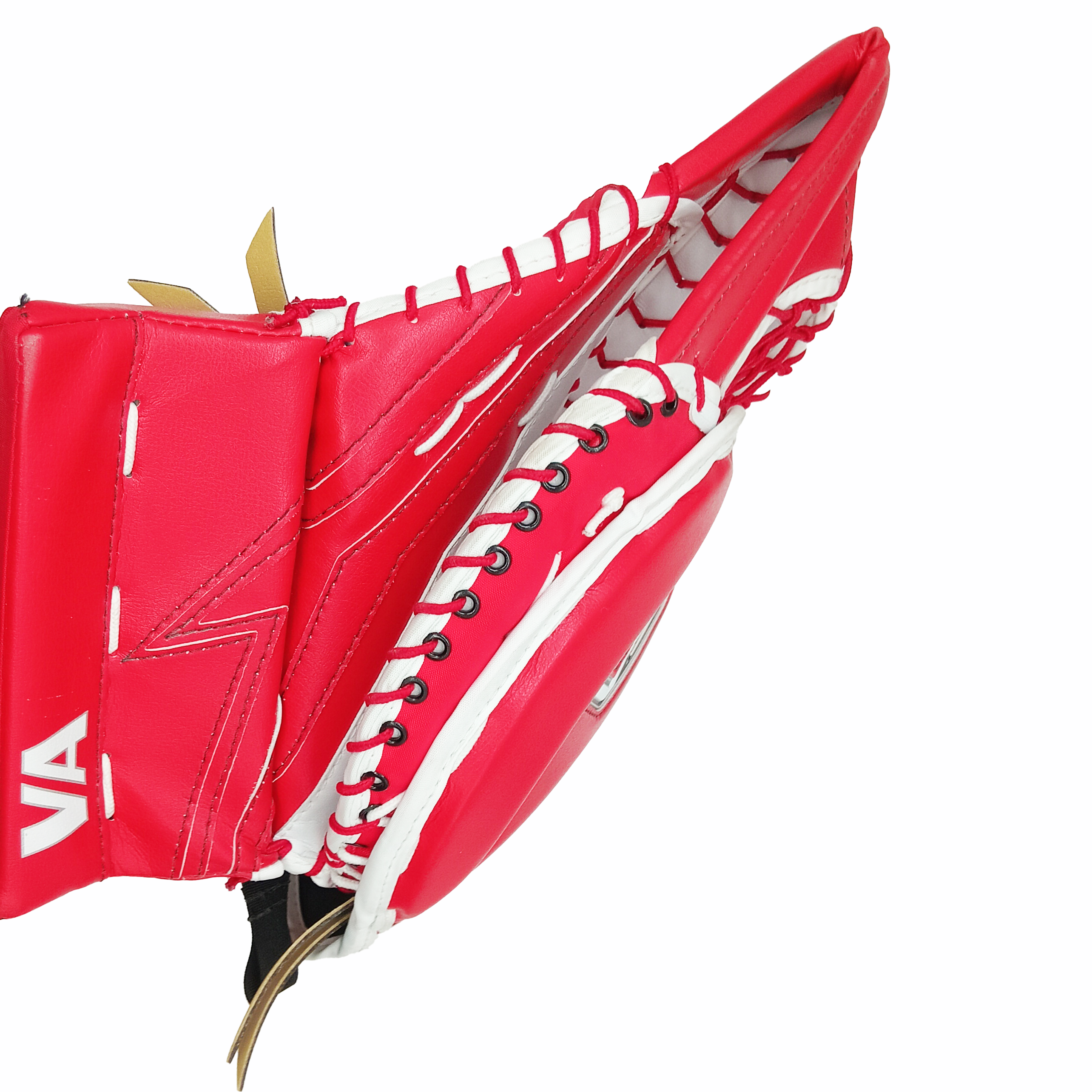 Vaughn Velocity V9 - New Pro Stock Goalie Glove (Red/White)