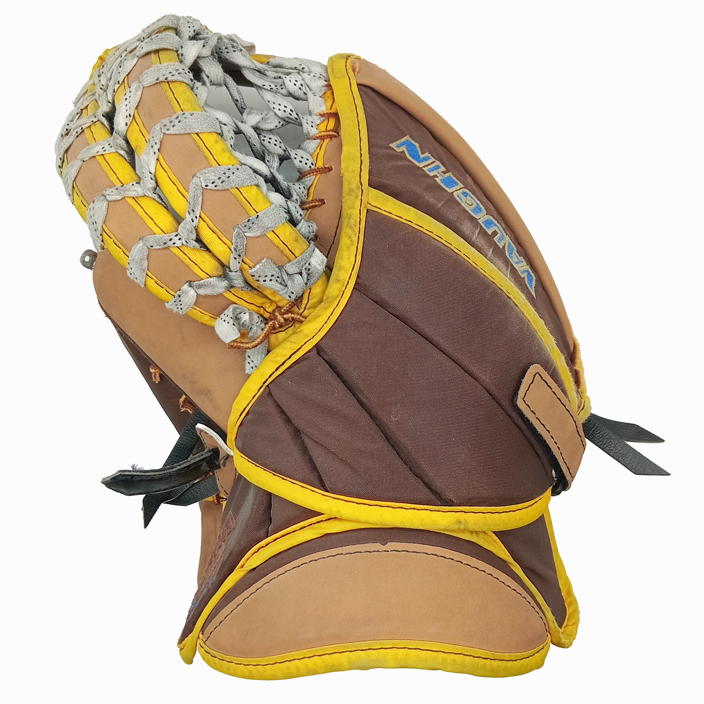 Vaughn Velocity V5 7800- Pro Stock Goalie Glove Set (Brown/Navy)