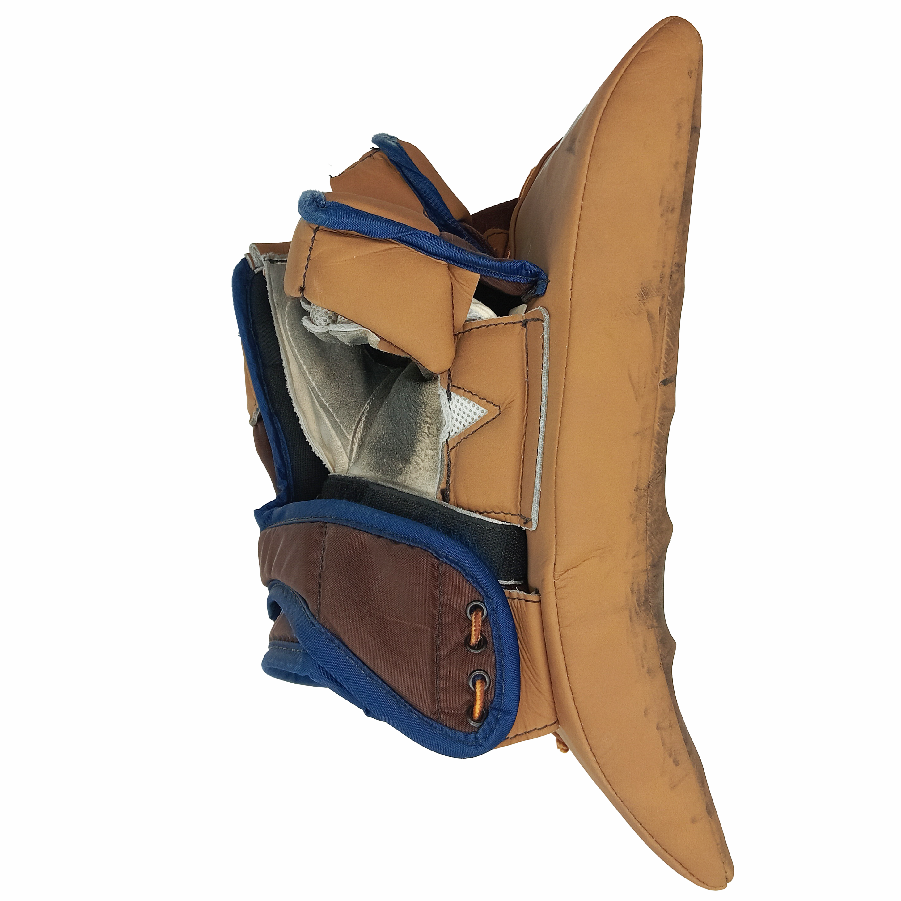 Vaughn Velocity V5 7800- Pro Stock Goalie Glove Set (Brown/Navy)