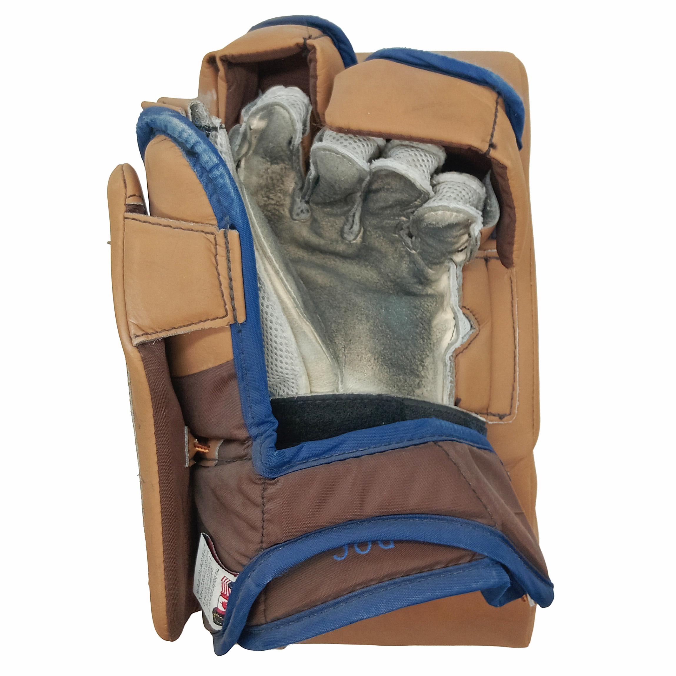 Vaughn Velocity V5 7800- Pro Stock Goalie Glove Set (Brown/Navy)