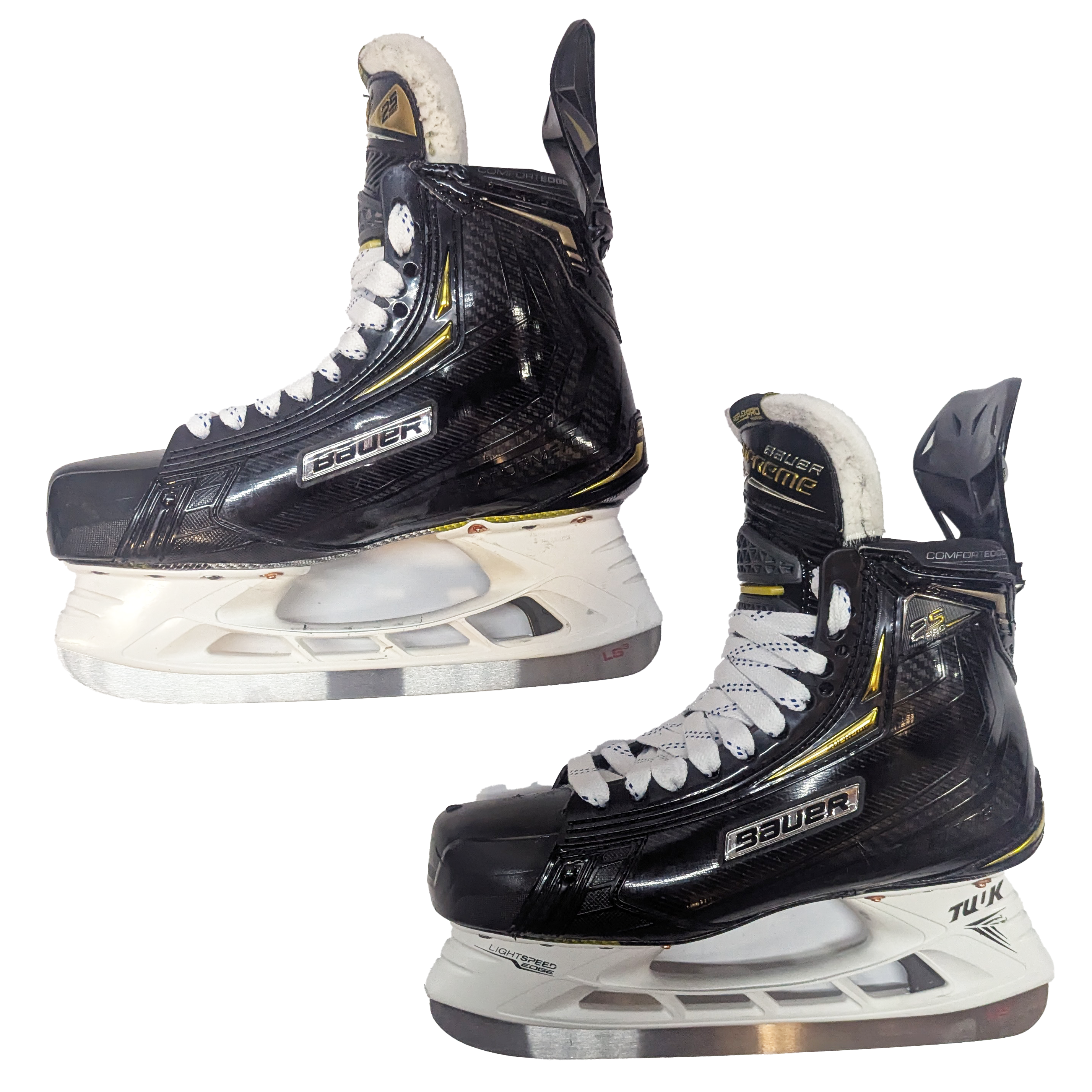 Bauer Supreme 2S Pro - NCAA Used Pro Stock Hockey Skates - Size 8