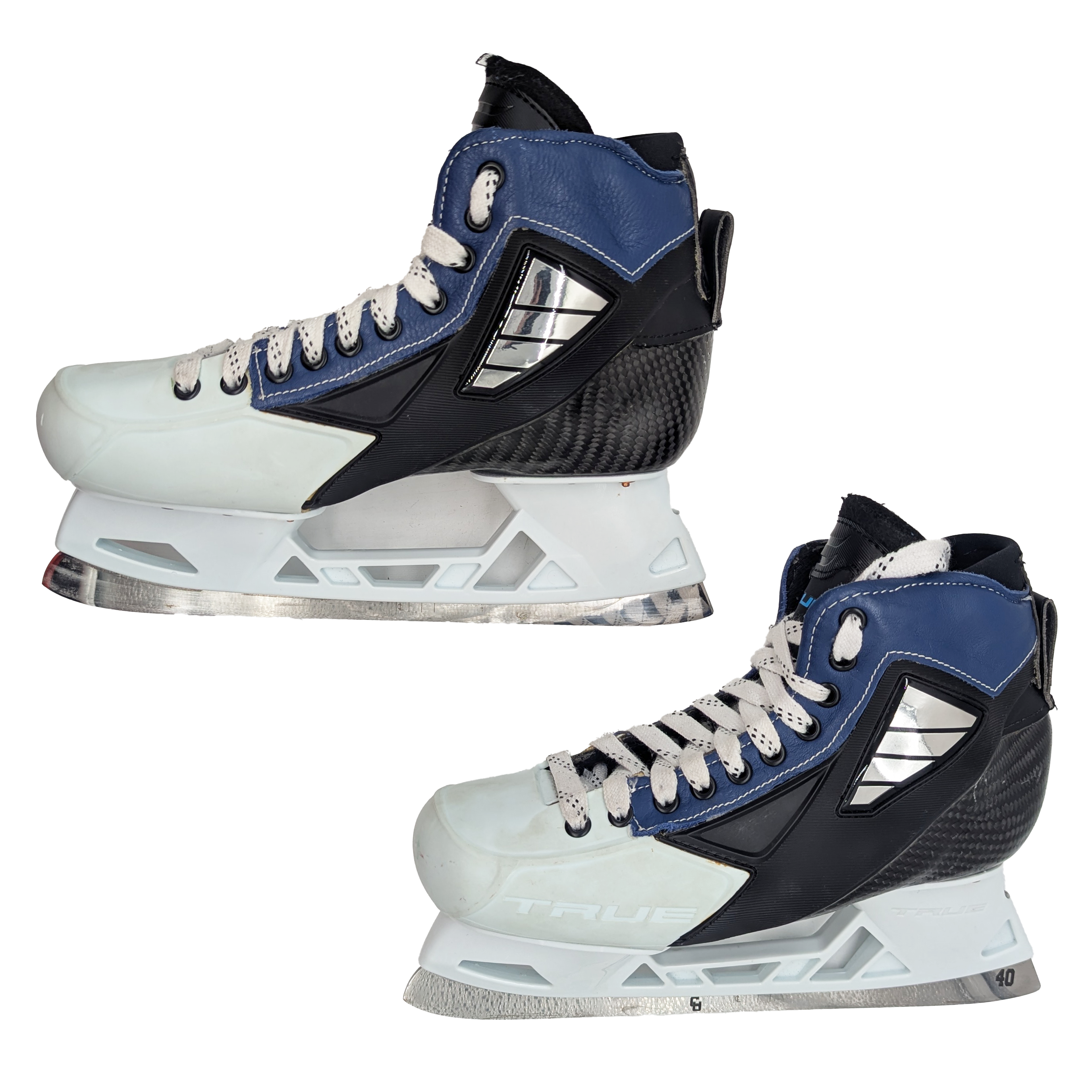 True Custom - Used Pro Stock AHL Hockey Goalie Skates - Size 10
