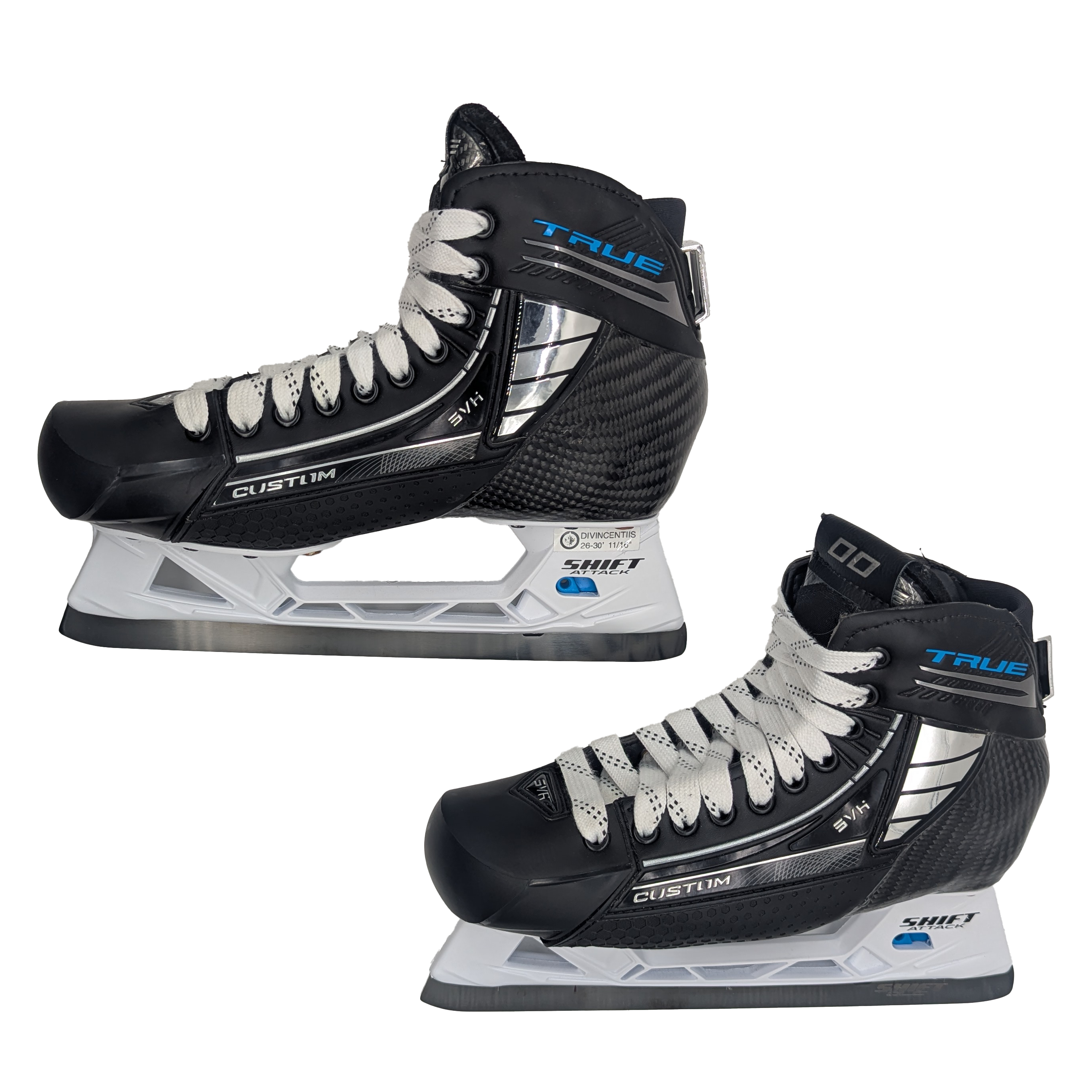 True Custom - Used Pro Stock AHL Hockey Goalie Skates - Size 8