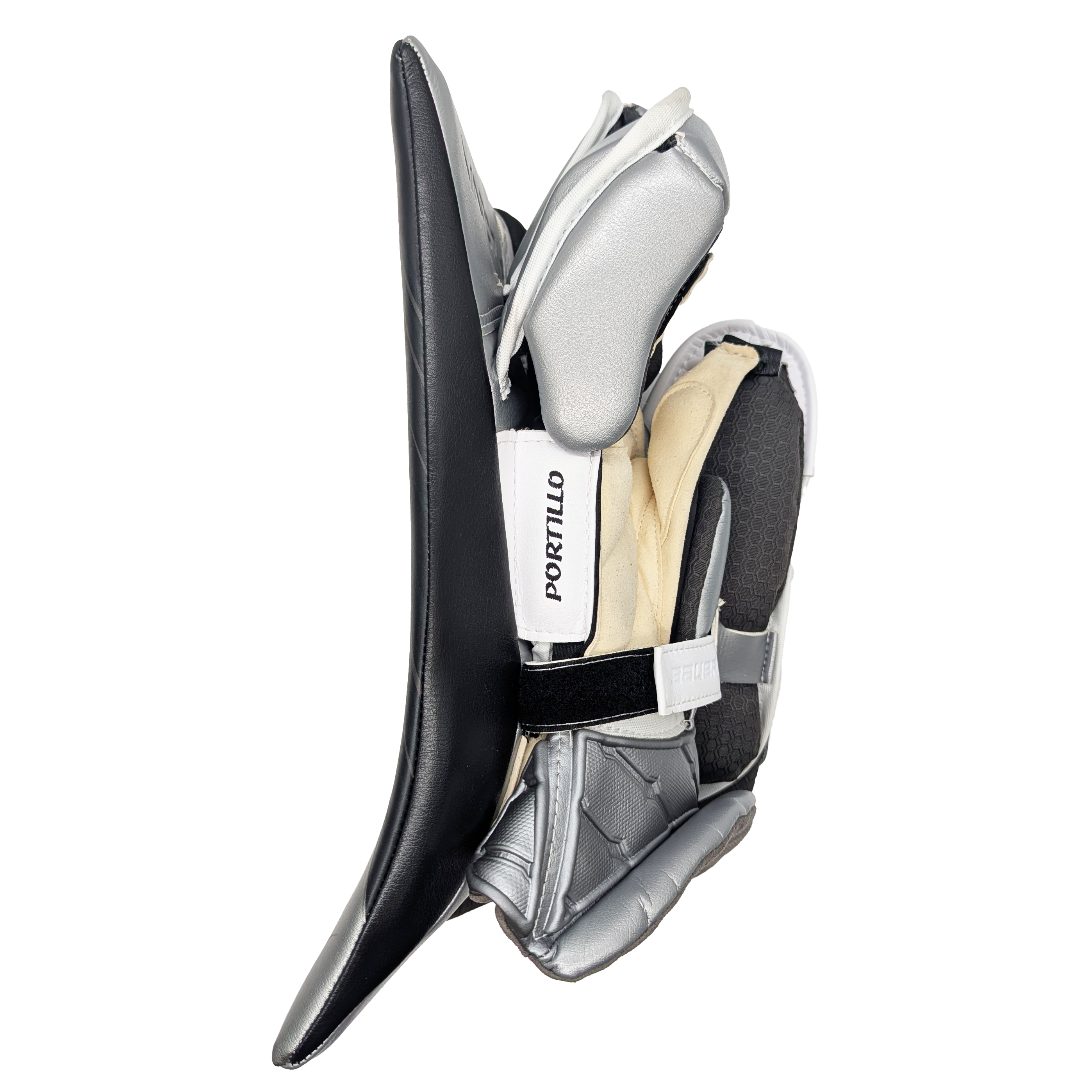 Bauer Vapor Hyperlite 2 - Used AHL Pro Stock Goalie Blocker (White/Black/Silver)