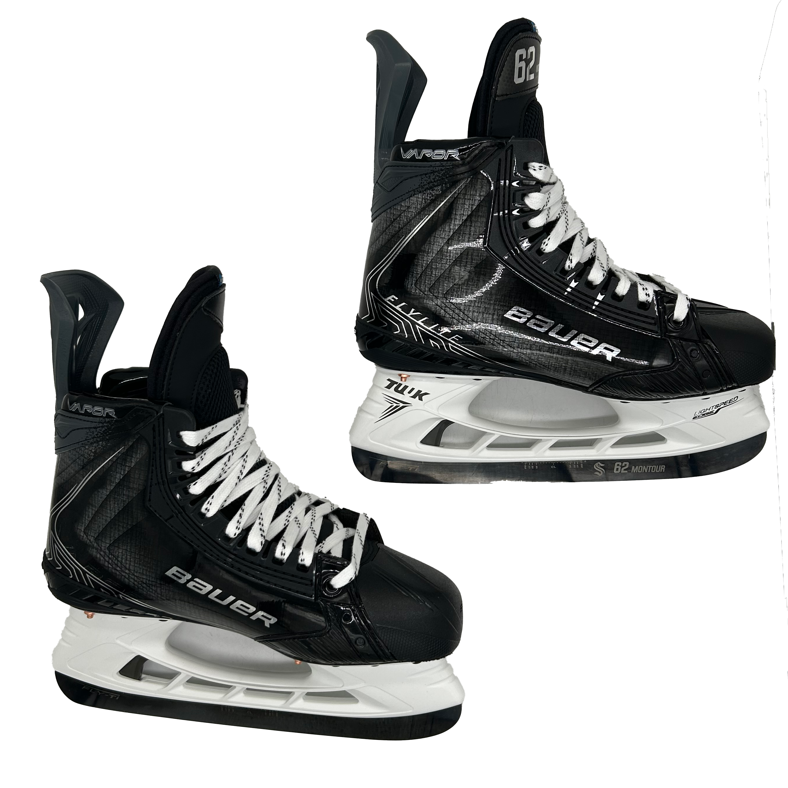 Bauer Vapor Flylite - NHL Pro Stock Hockey Skates - Size L: 8 R: 7.75 - Brandon Montour