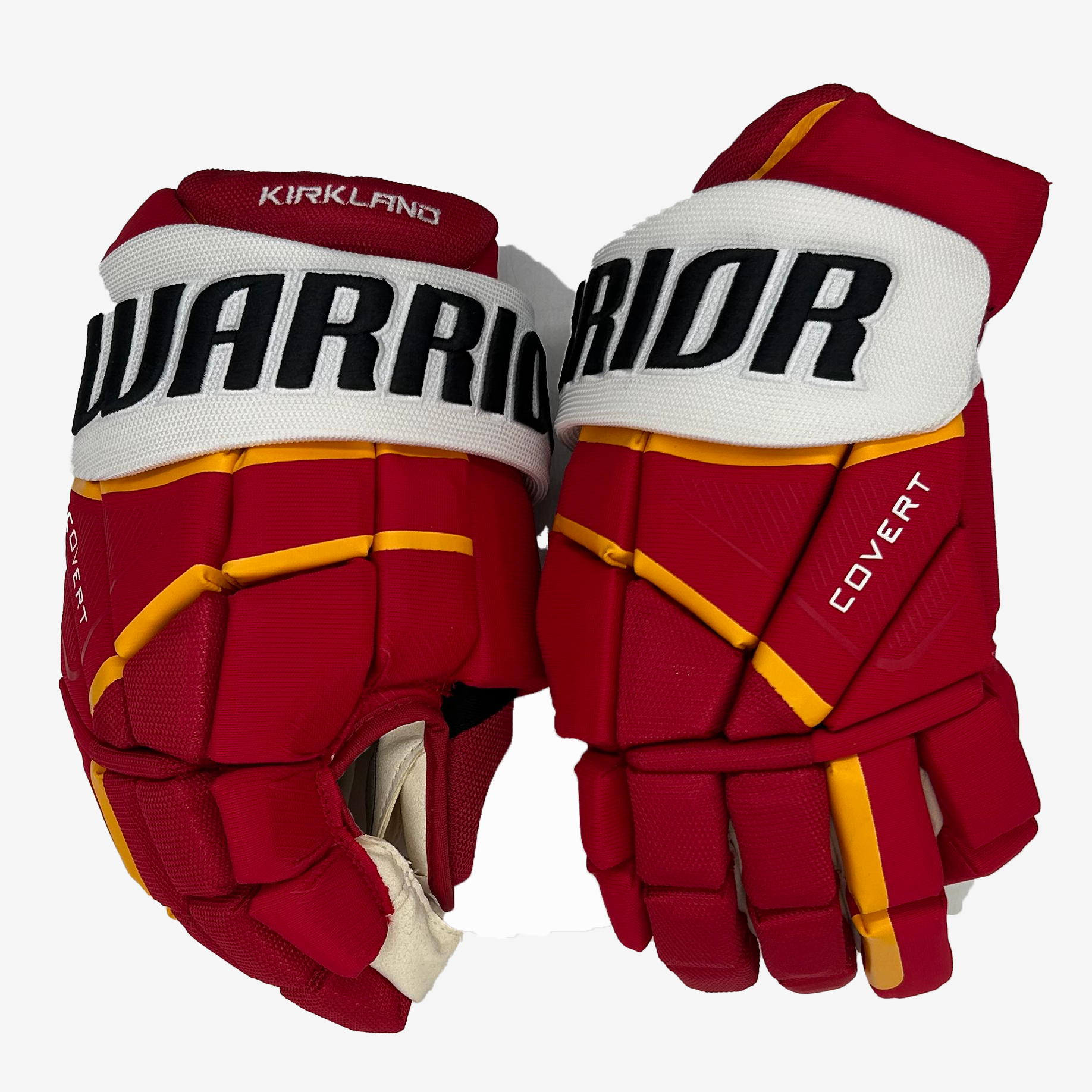 Warrior Covert QR6 Pro - NHL Pro Stock Glove - Justin Kirkland (Red/Yellow/White)