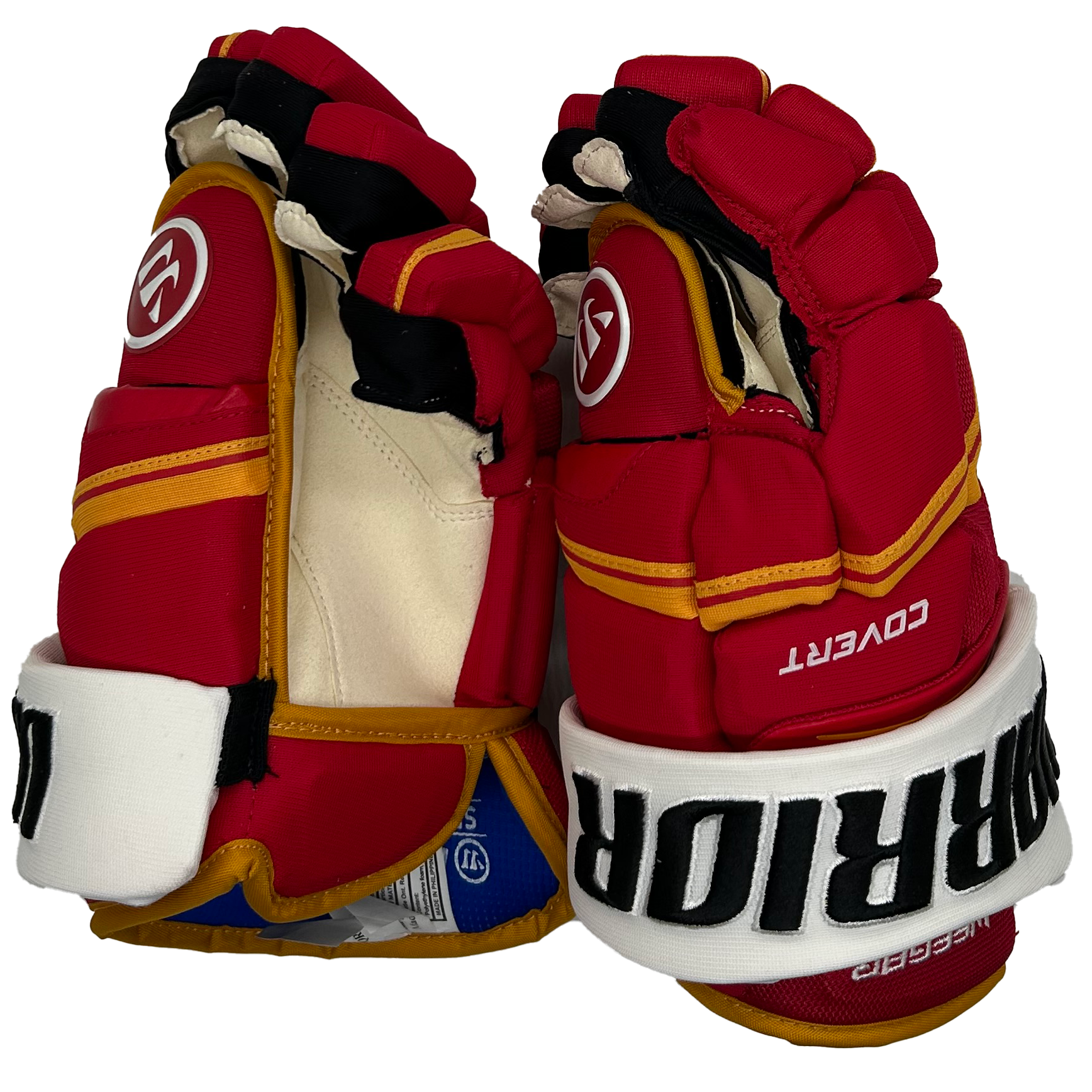 Warrior Covert QRE Pro - NHL Pro Stock Glove - MacKenzie Weegar (Red/Yellow/White)