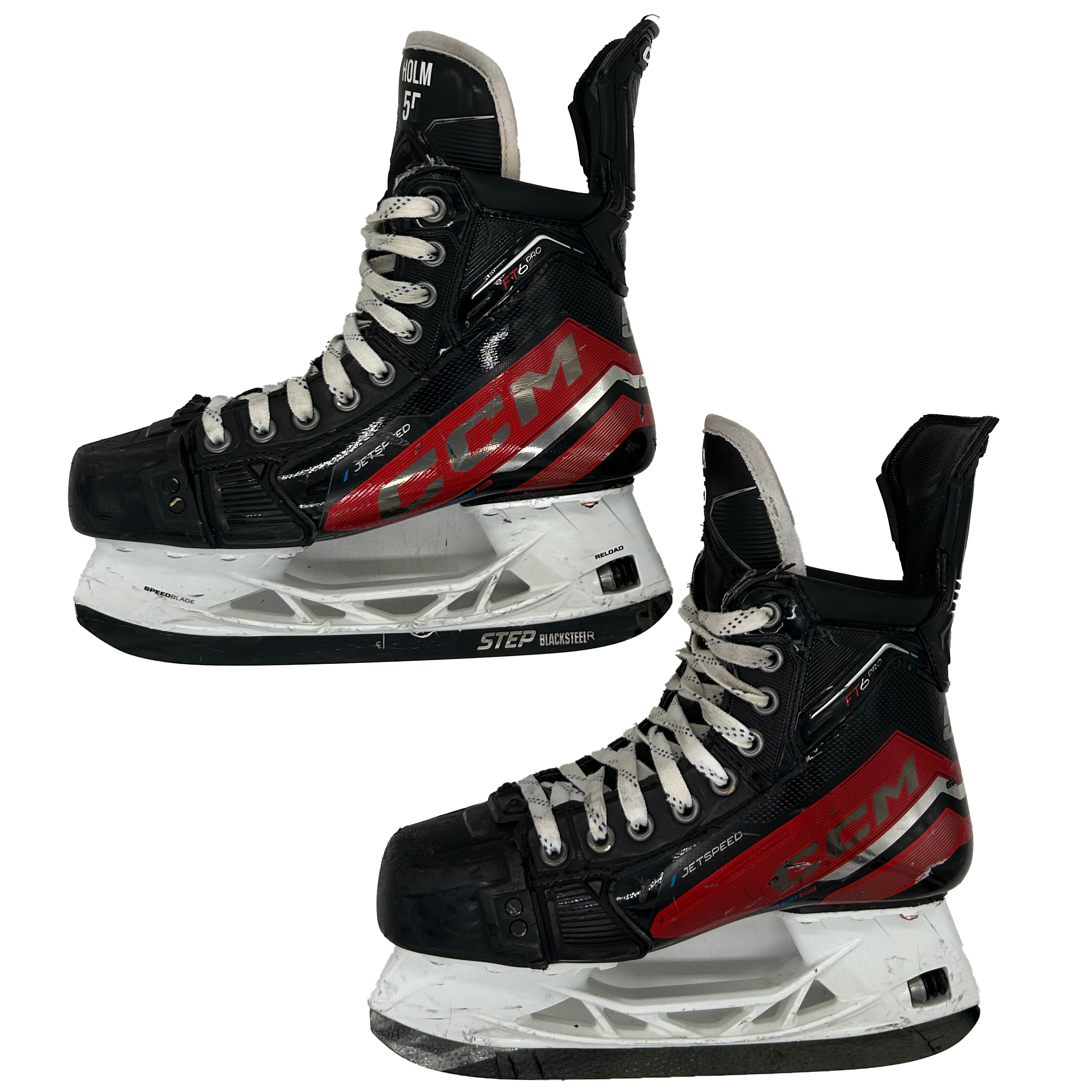 CCM Jetspeed FT6 Pro - Used Pro Stock Hockey Skates - Size 4.5D (Red)