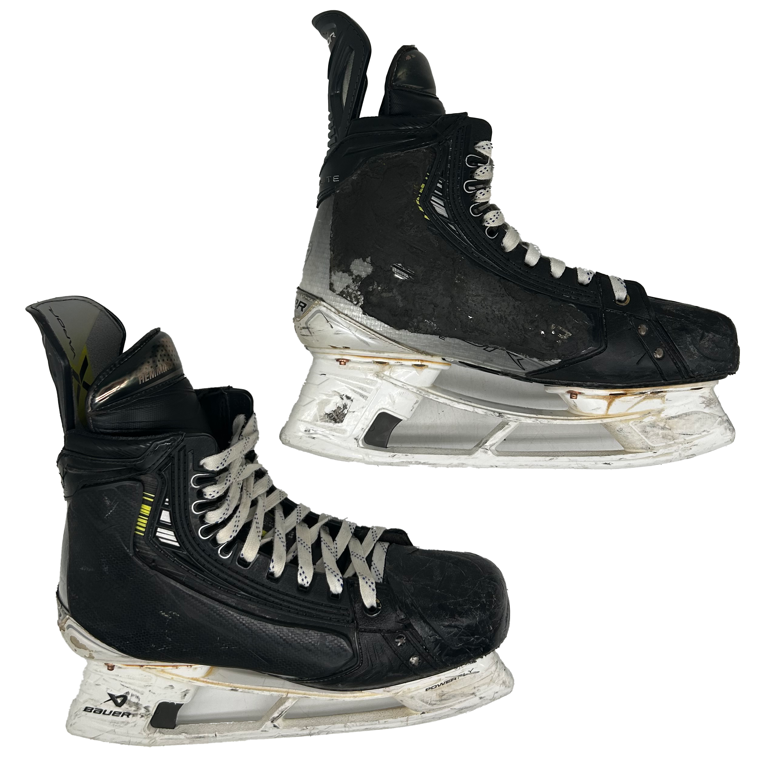 Bauer Vapor Hyperlite 2 - Used Pro Stock Hockey Skates - Size 8 with Shot Blockers