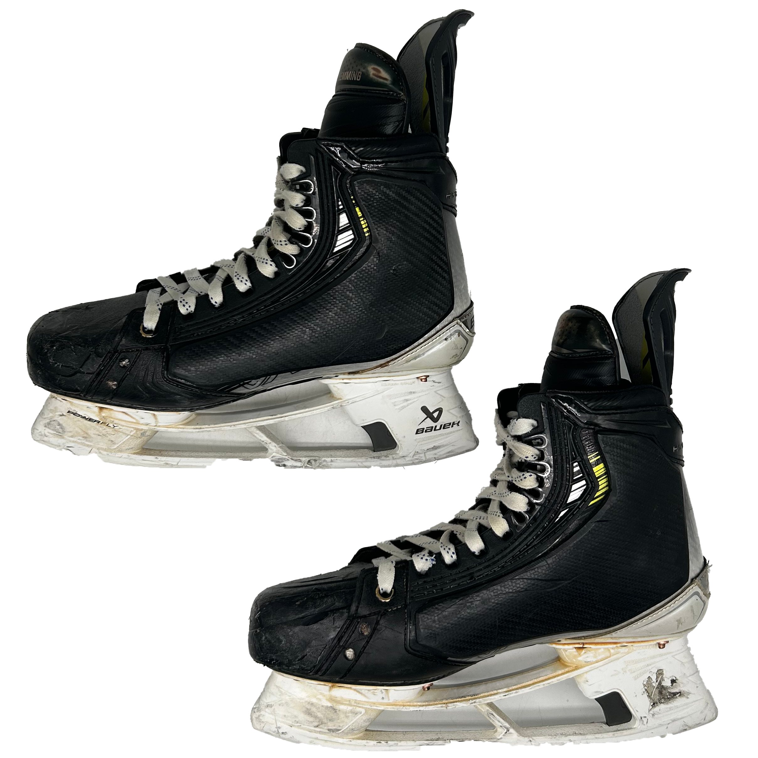Bauer Vapor Hyperlite 2 - Used Pro Stock Hockey Skates - Size 8 with Shot Blockers