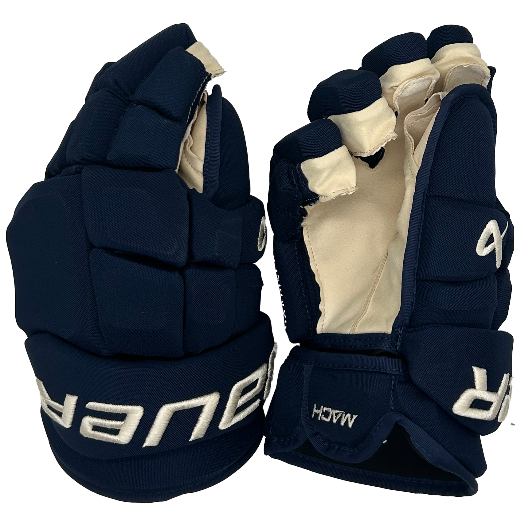 Bauer Supreme Mach - PWHL Pro Stock Glove - Montreal Victoires (Navy/Gold)