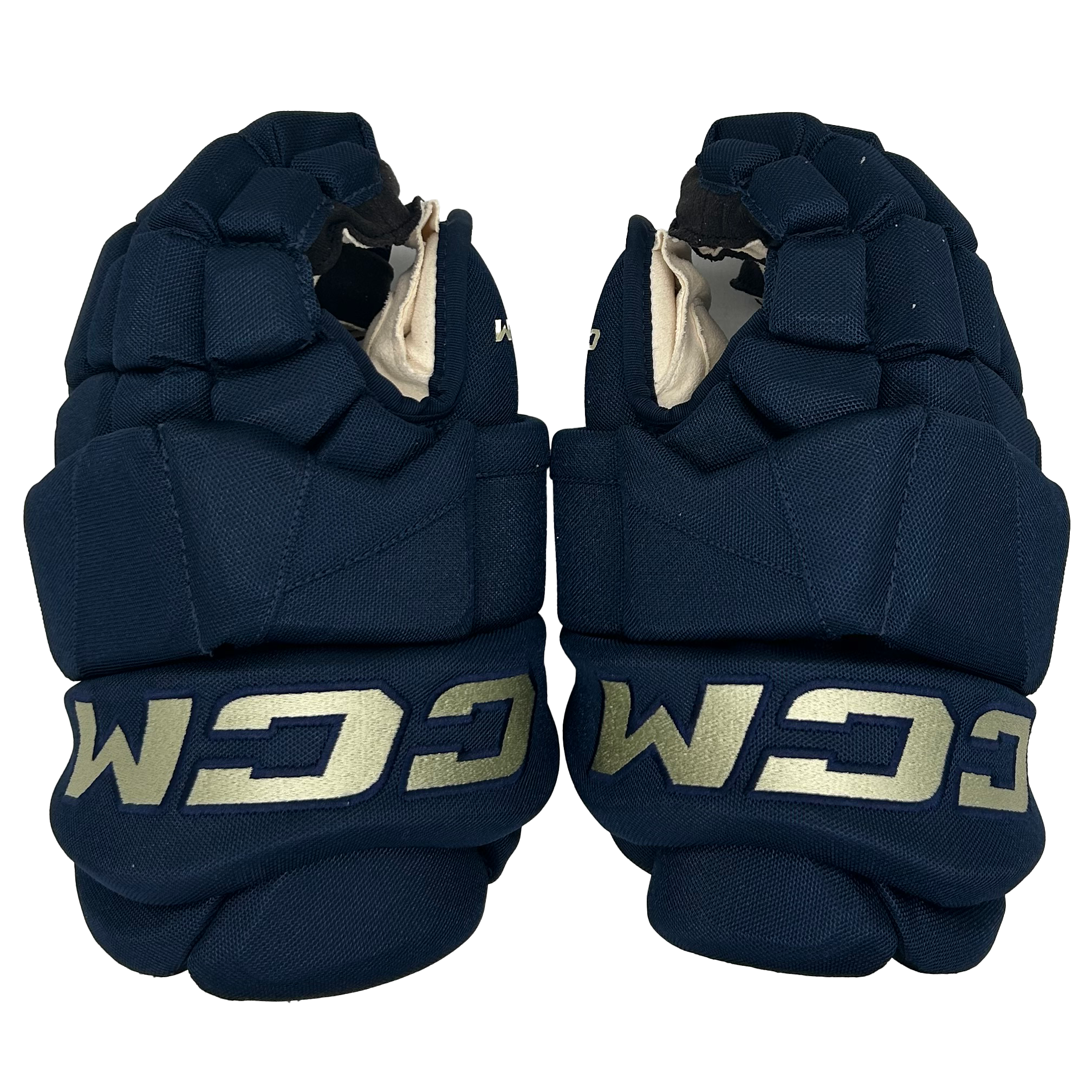 CCM HGTKXFSP - PWHL Pro Stock Glove - Montreal Victoires (Navy/Gold)