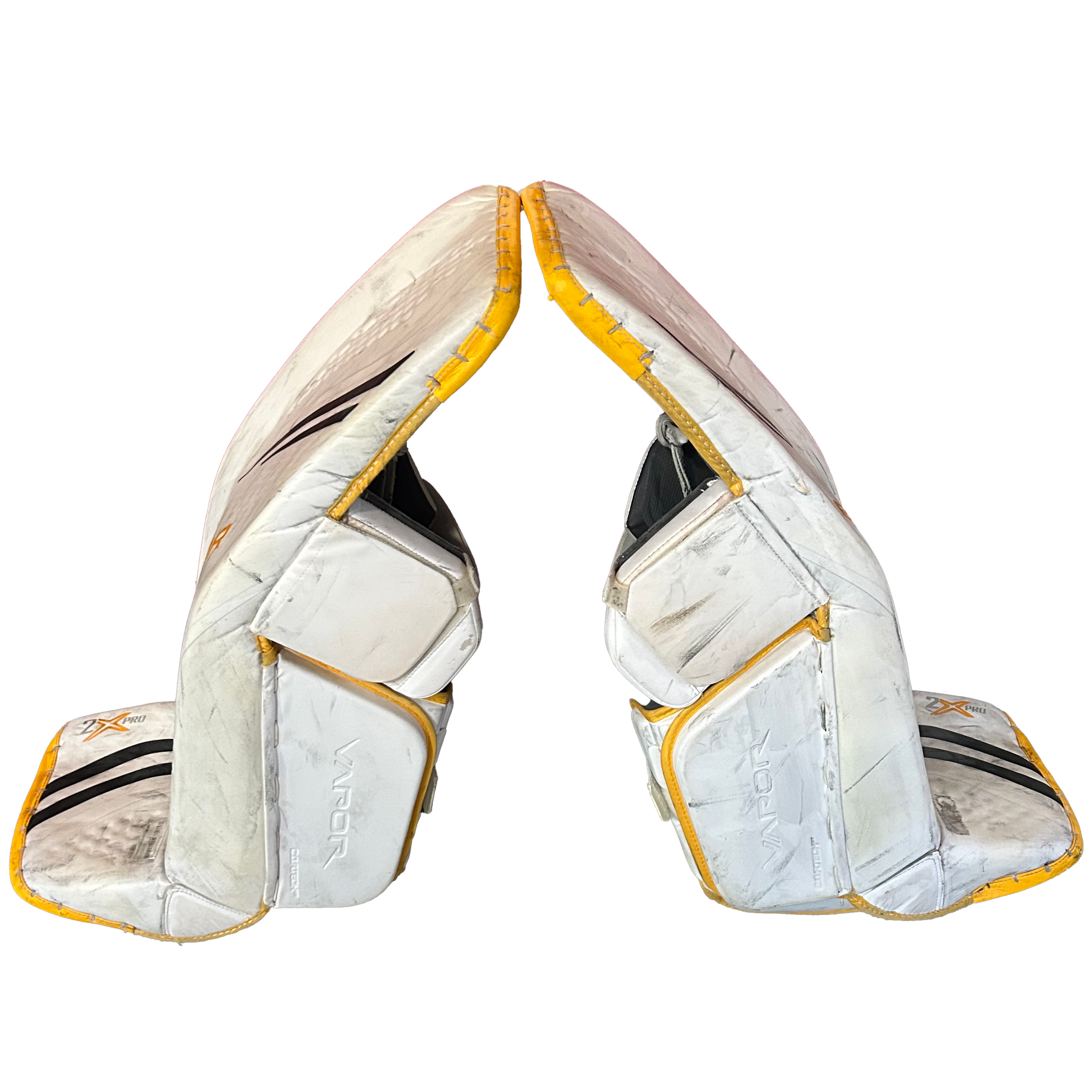 Bauer Vapor 2X Pro - Pro Stock Goalie Pads - (White/Yellow/Black)