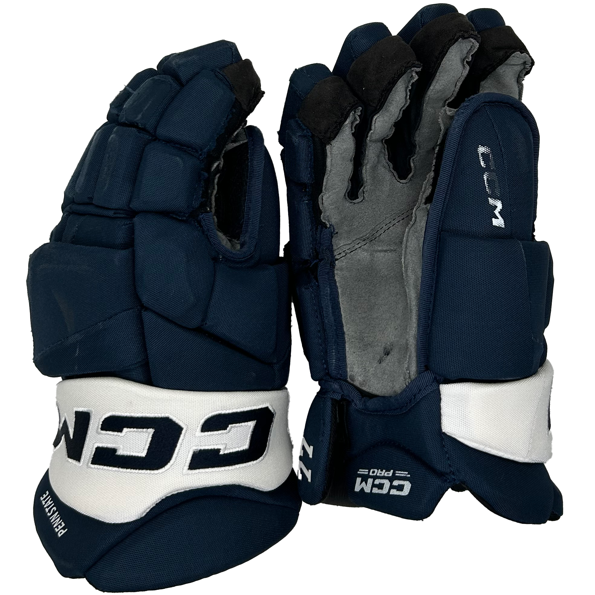 CCM Jetspeed FT8 Pro - Used NCAA Pro Stock Gloves (Navy/White)