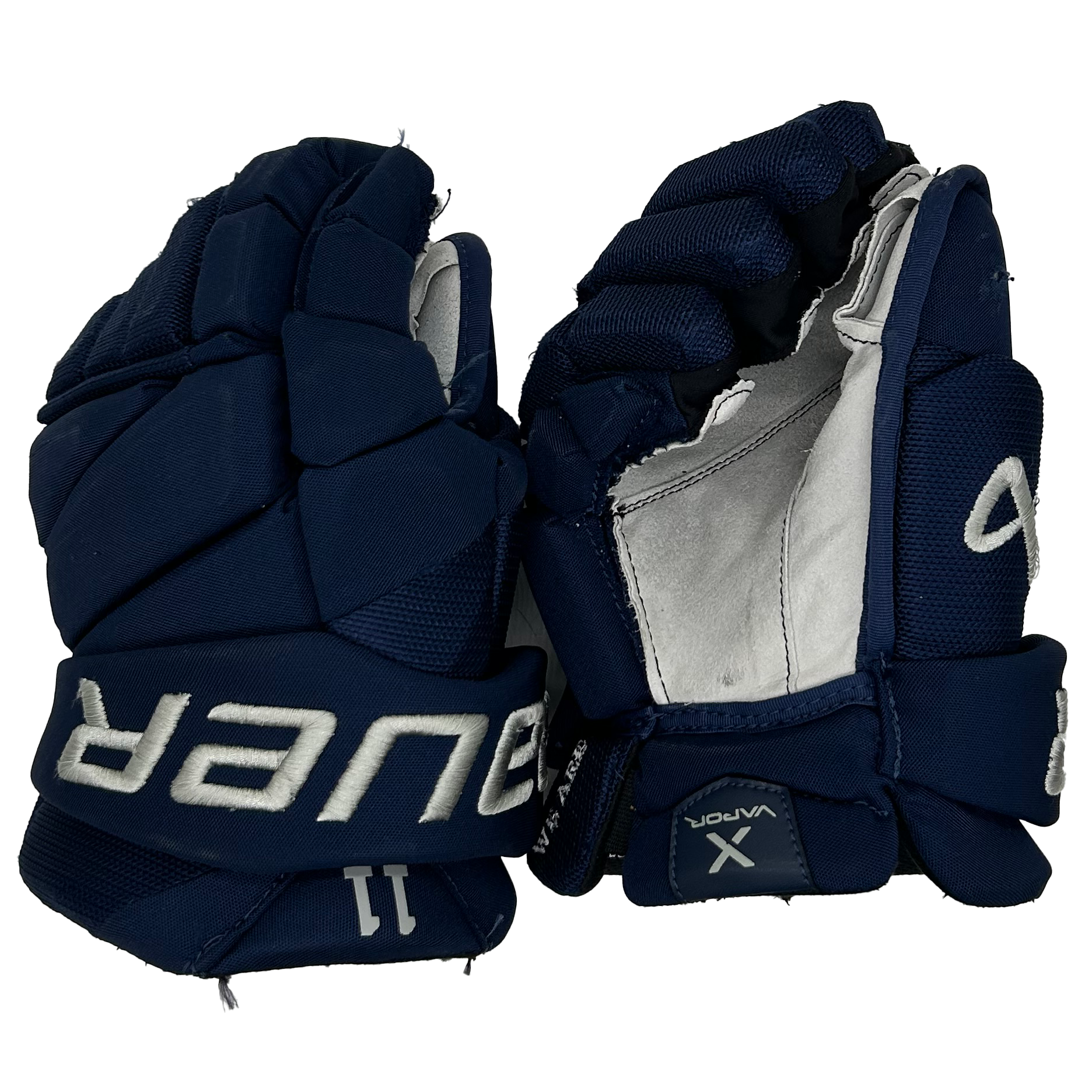 Bauer Vapor Hyperlite - Used NCAA Pro Stock Hockey Glove (Navy)