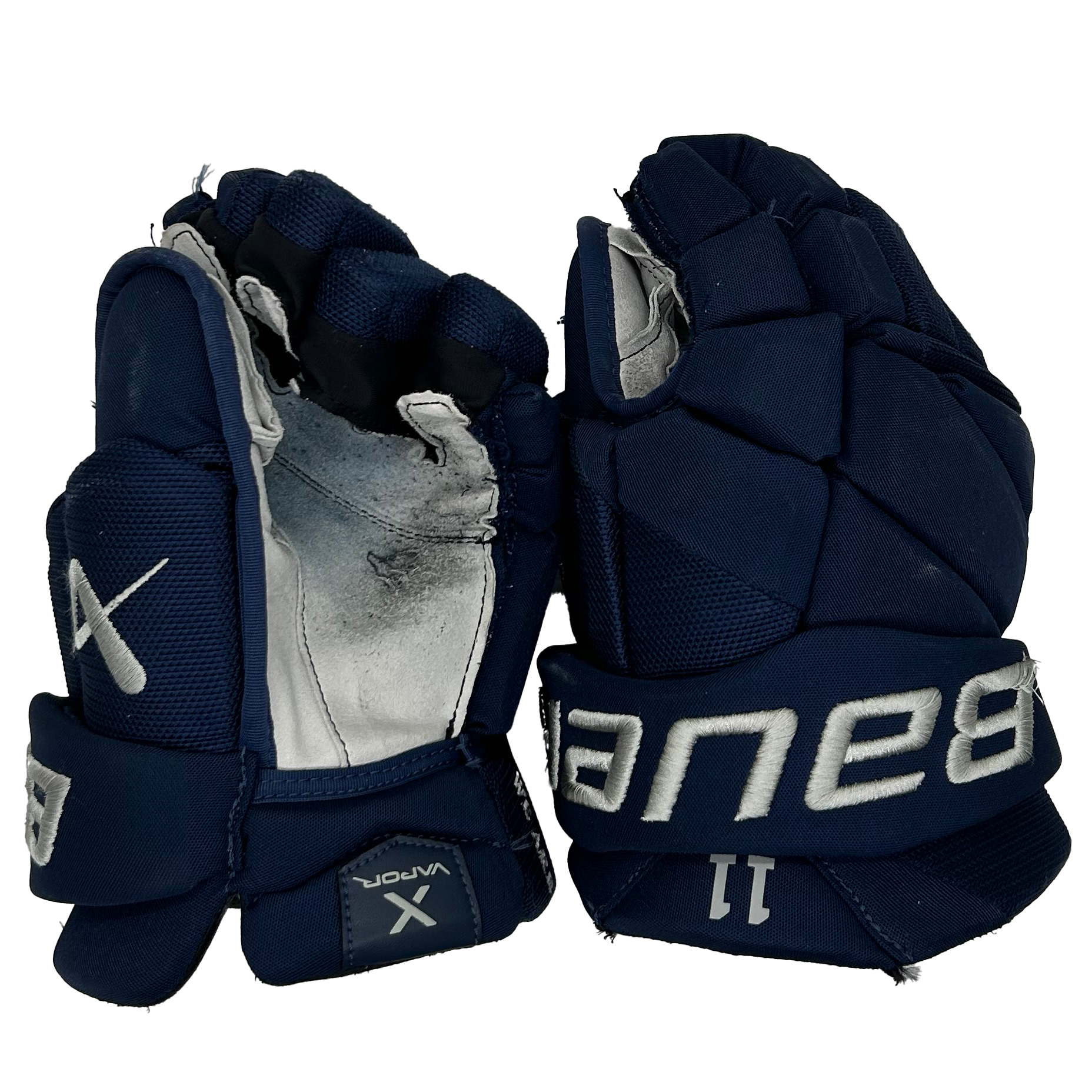 Bauer Vapor Hyperlite - Used NCAA Pro Stock Hockey Glove (Navy)