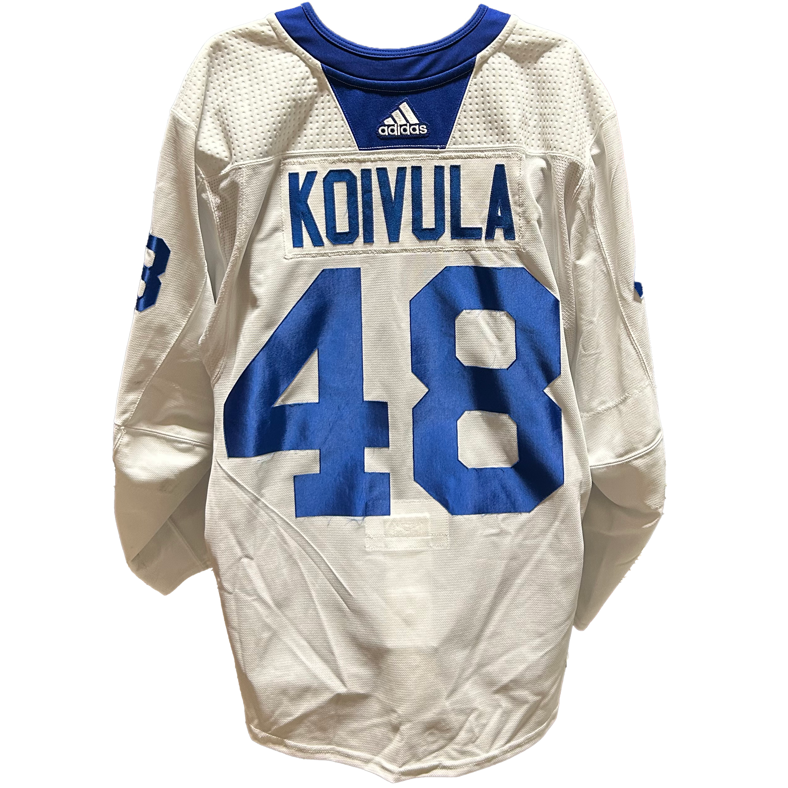 NHL - Used New York Islanders Adidas Practice Jersey With Namebars (White)