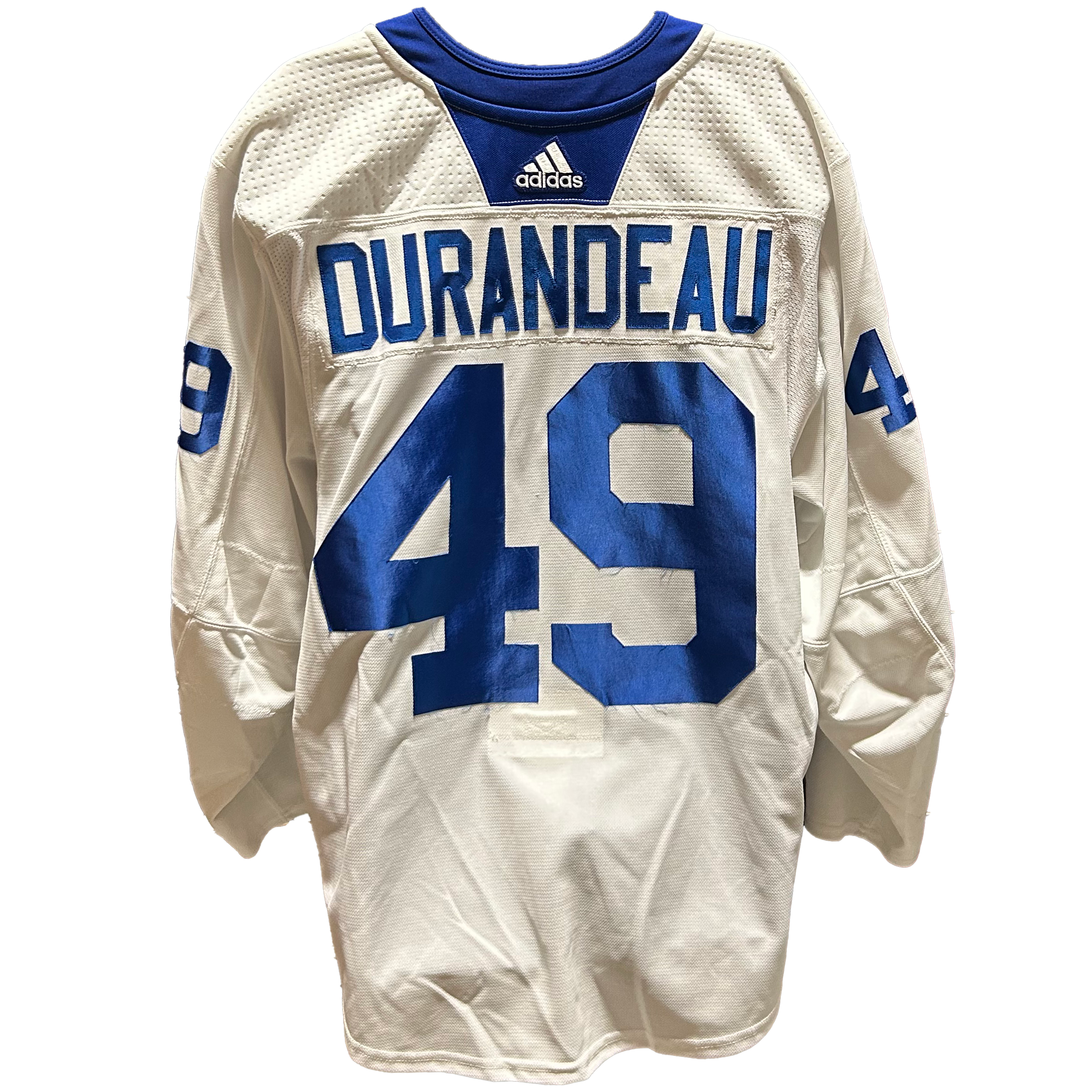 NHL - Used New York Islanders Adidas Practice Jersey With Namebars (White)