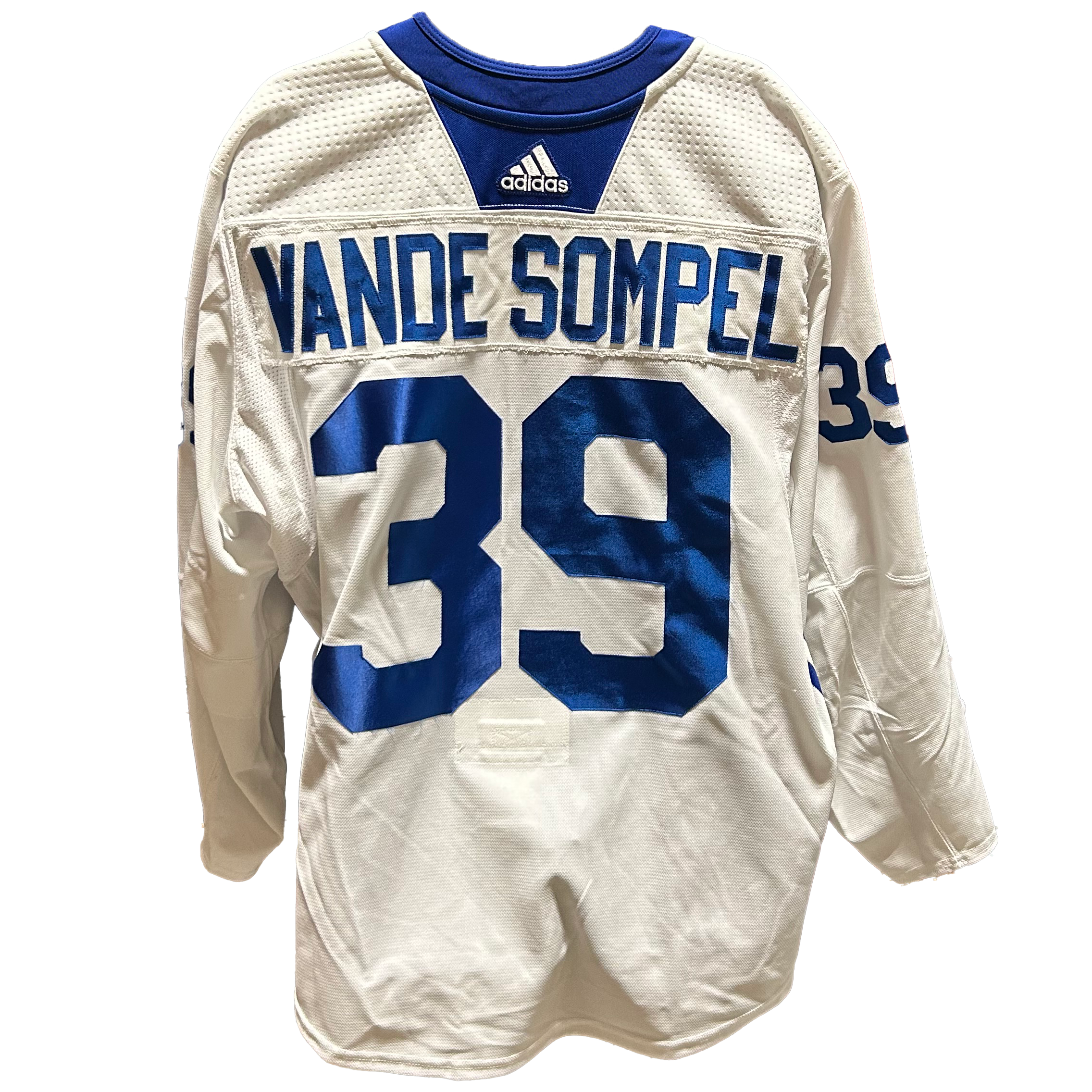 NHL - Used New York Islanders Adidas Practice Jersey With Namebars (White)