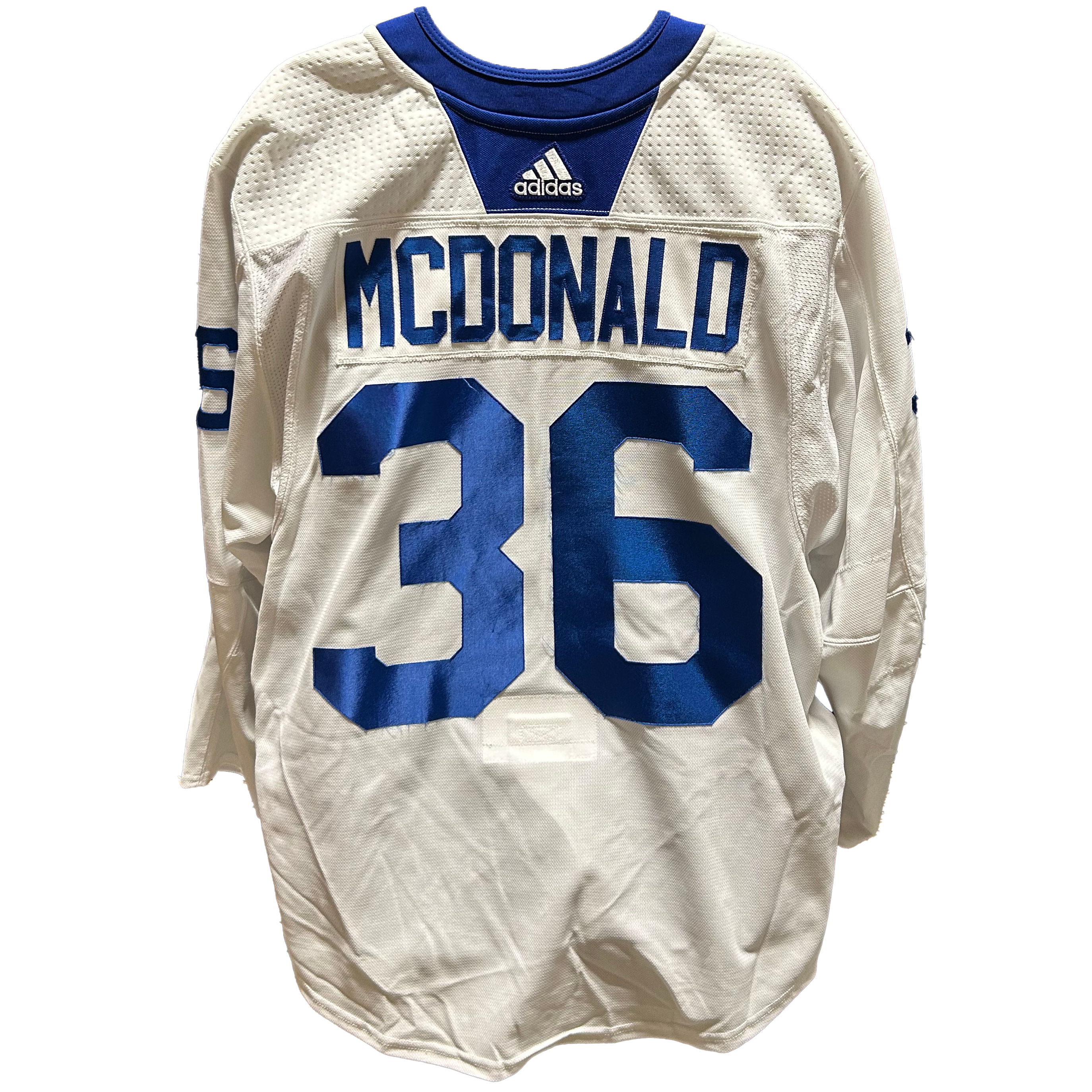 NHL - Used New York Islanders Adidas Practice Jersey With Namebars (White)