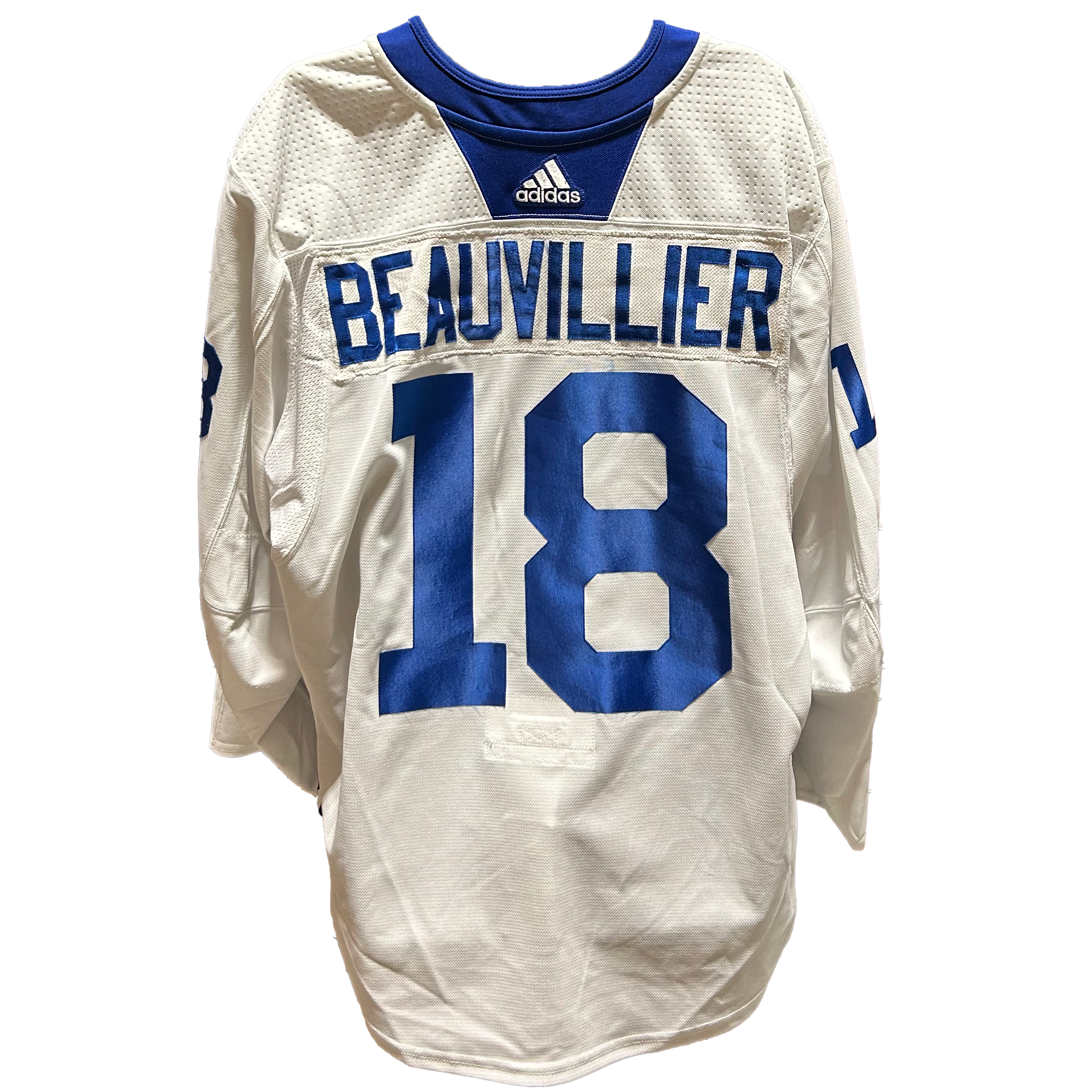 NHL - Used New York Islanders Adidas Practice Jersey With Namebars (White)