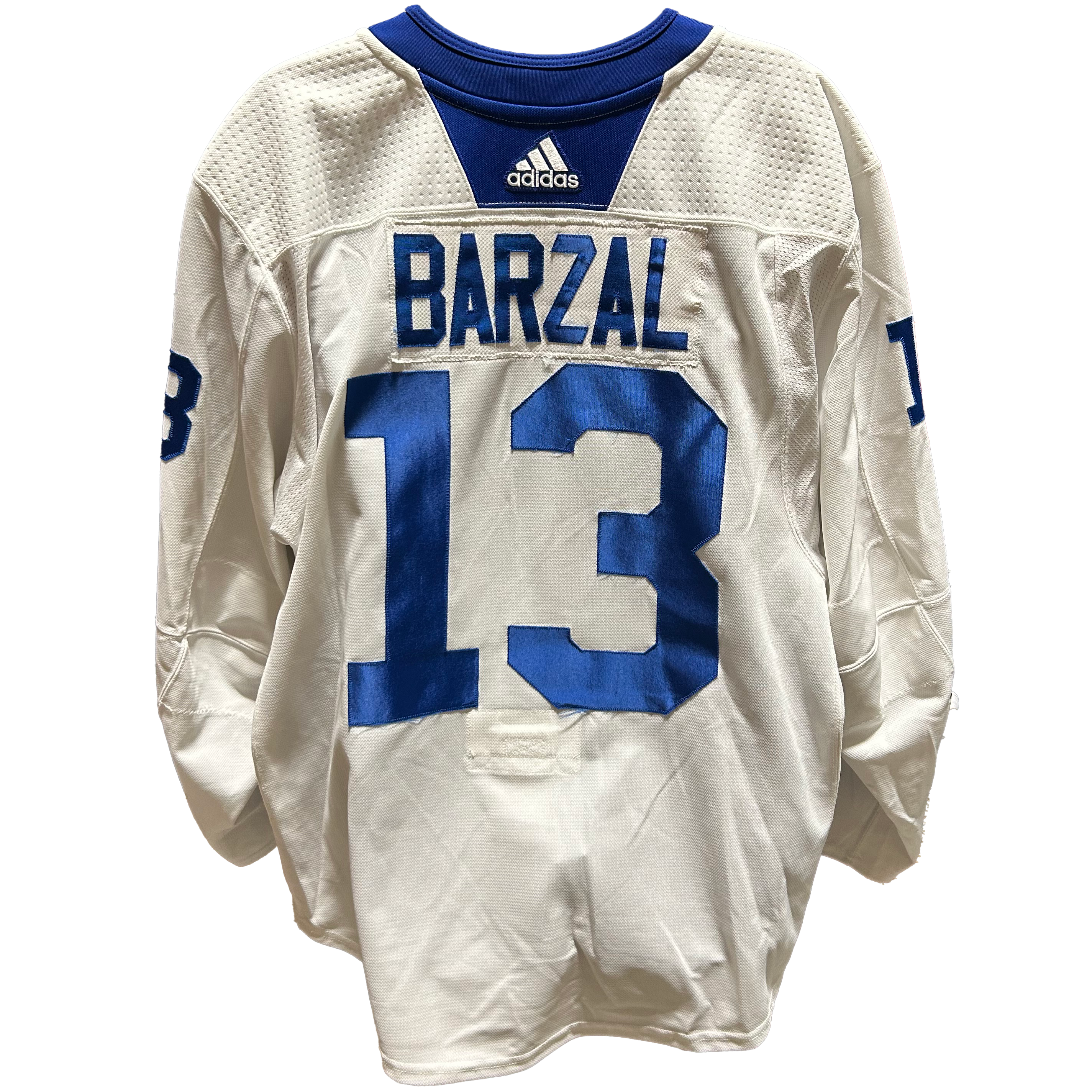 NHL - Used New York Islanders Adidas Practice Jersey With Namebars (White)