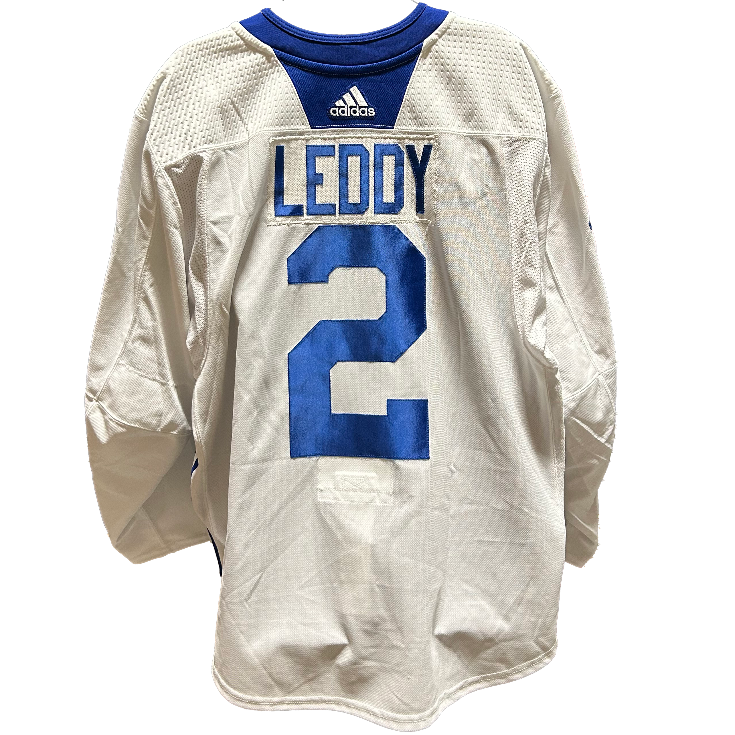 NHL - Used New York Islanders Adidas Practice Jersey With Namebars (White)