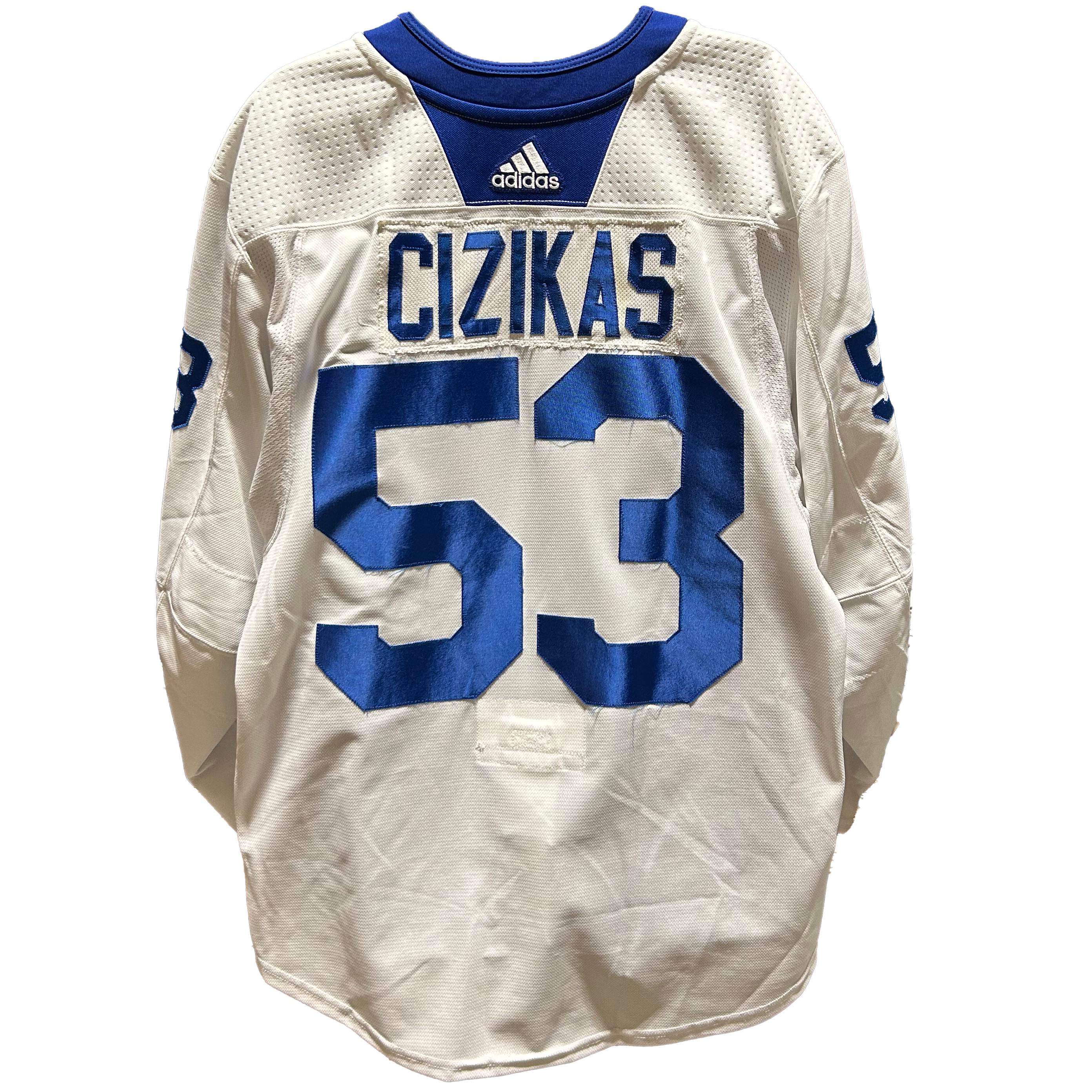 NHL - Used New York Islanders Adidas Practice Jersey With Namebars (White)