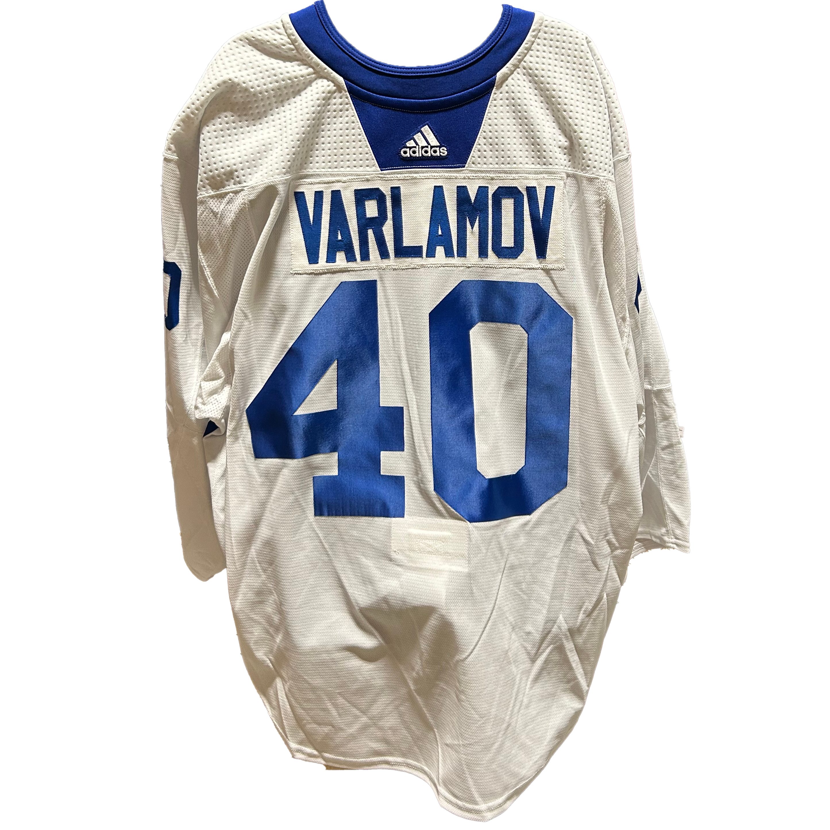 NHL - Used New York Islanders Adidas Practice Jersey With Namebars (White)