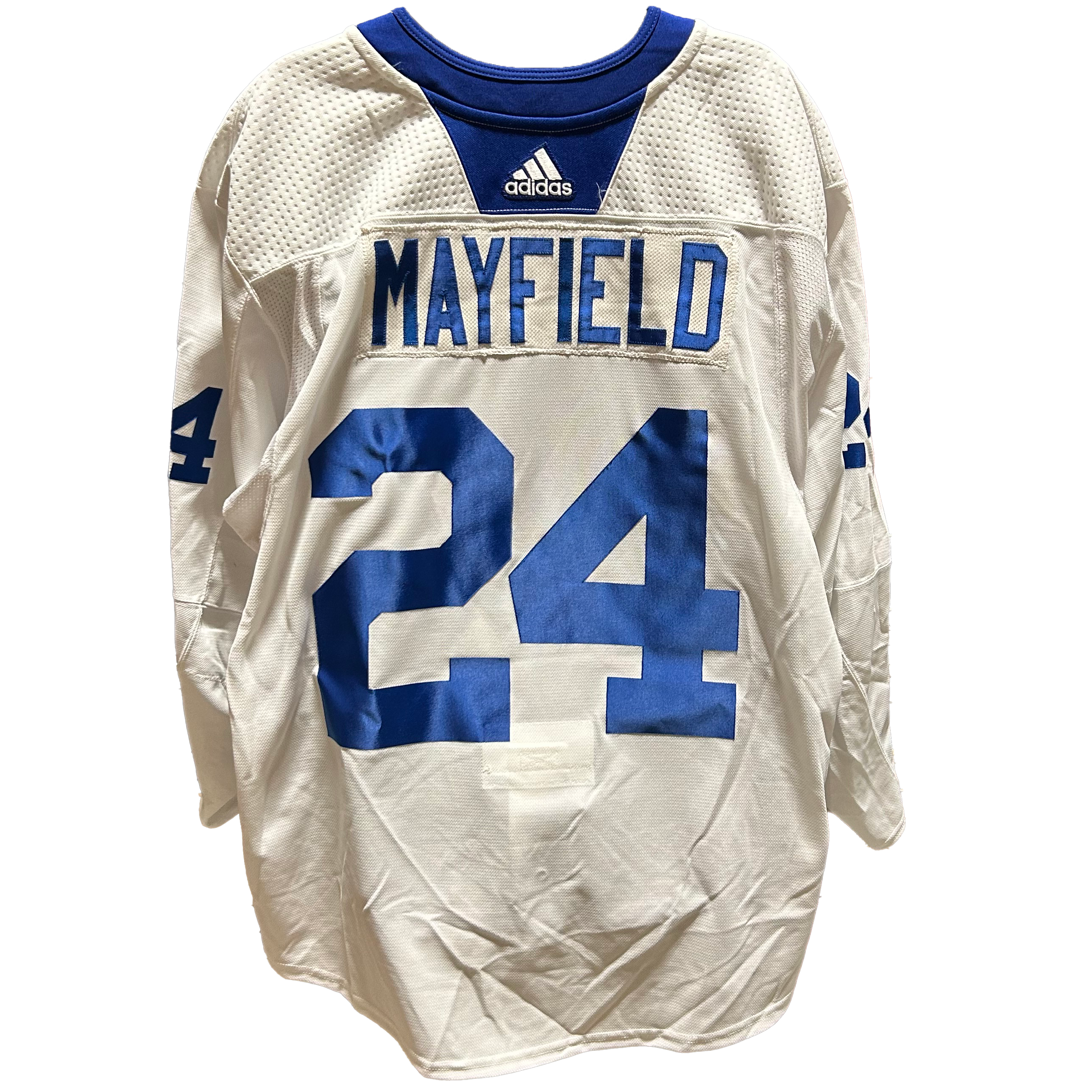 NHL - Used New York Islanders Adidas Practice Jersey With Namebars (White)