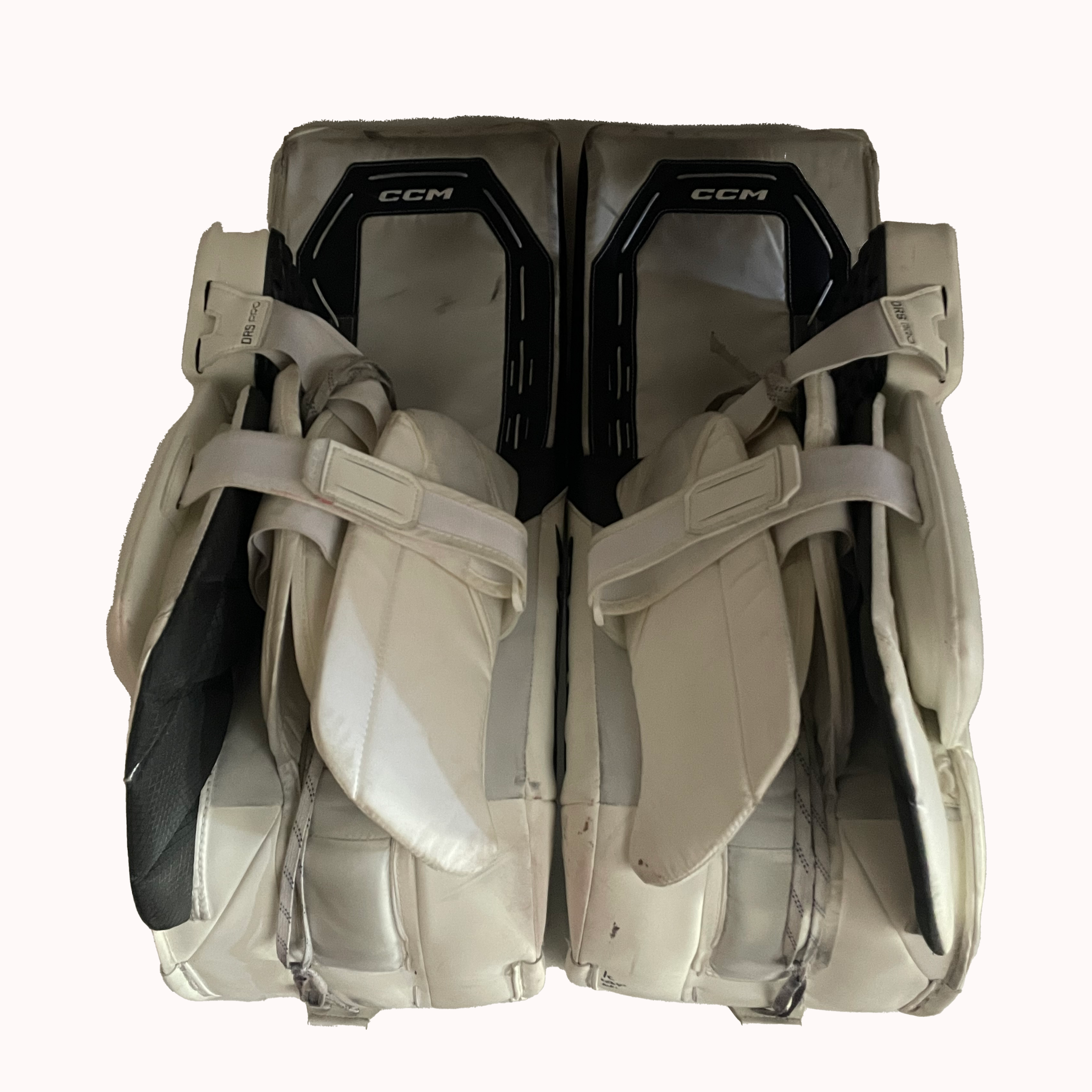 CCM Axis XF Pro - Used Pro Stock Goalie Pads (White/Blue)