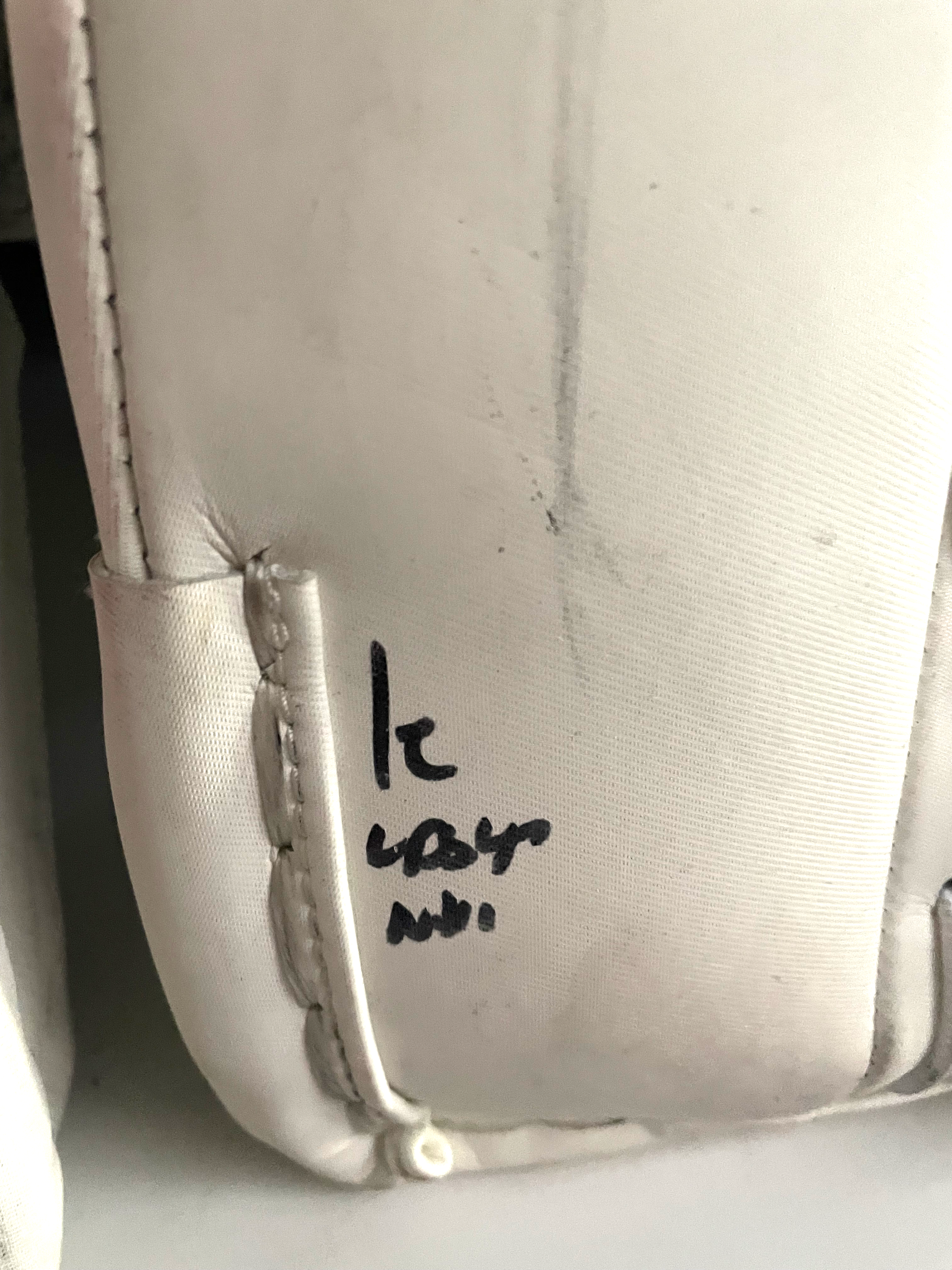 CCM Axis XF Pro - Used Pro Stock Goalie Pads (White/Blue)