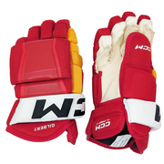 CCM HG97PP - NHL Pro Stock Glove - Calgary Flames (Red/Yellow/White)