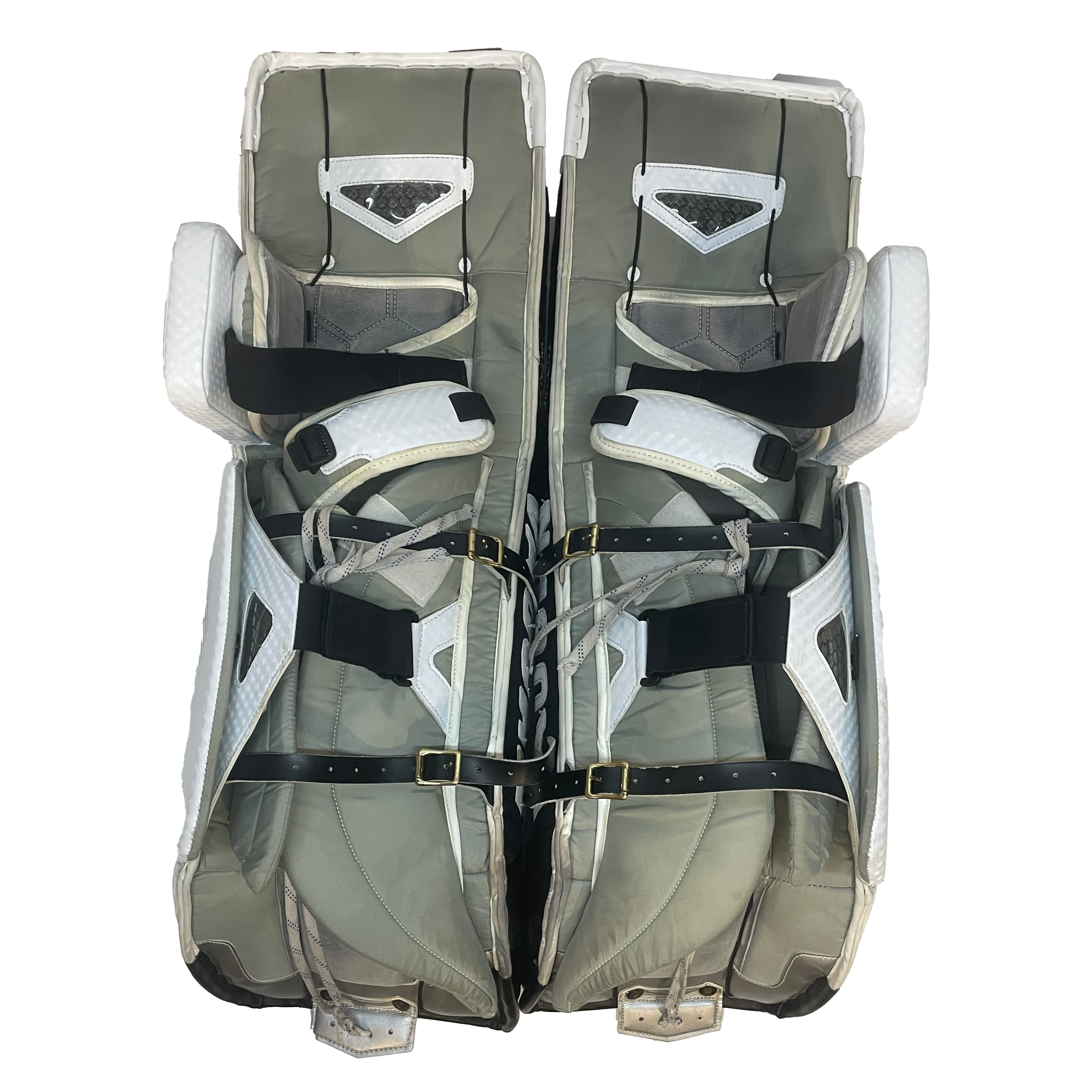 Vaughn Velocity VE8 Pro Carbon - Used Pro Stock Goalie Set (White/Black/Silver)