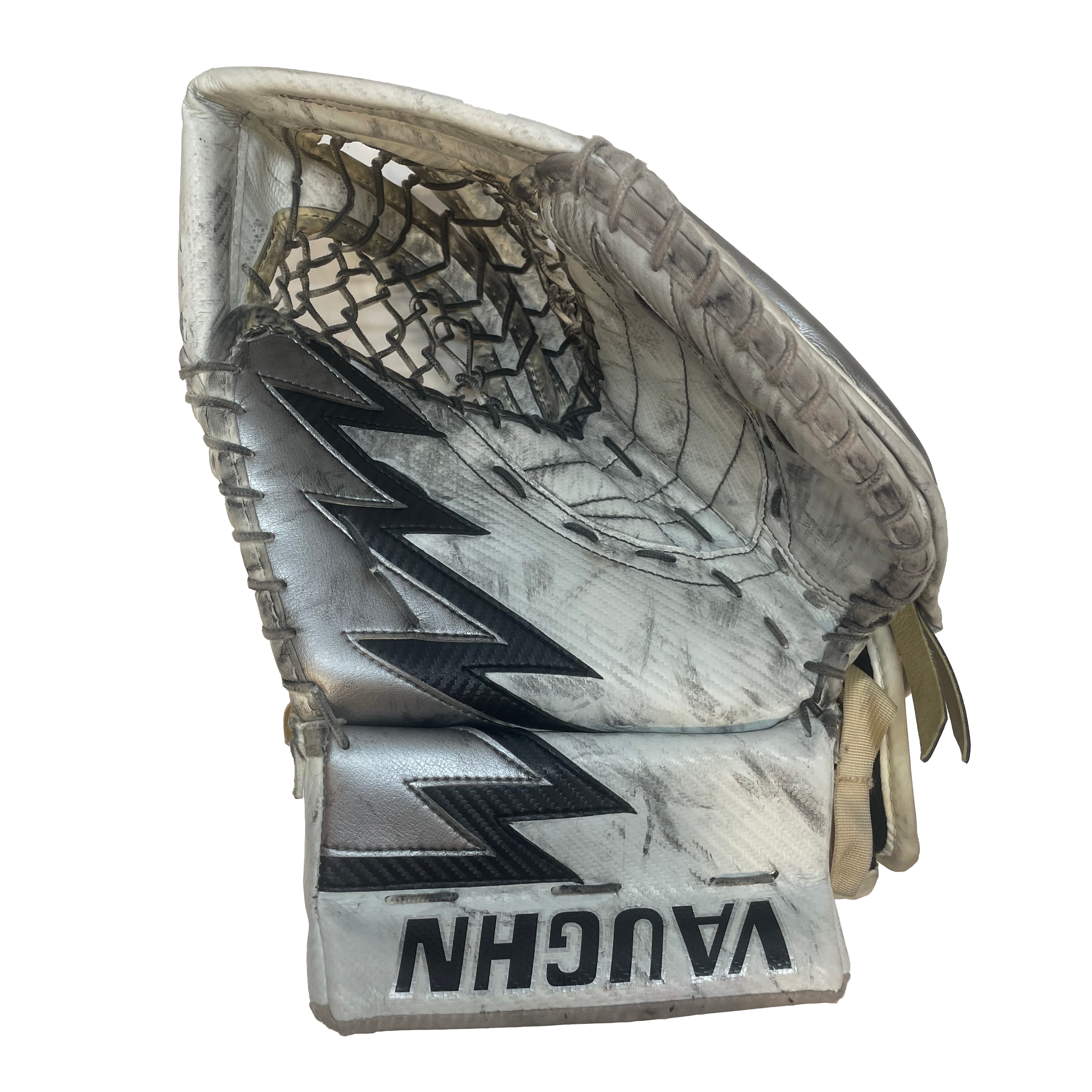 Vaughn Velocity VE8 Pro Carbon - Used Pro Stock Goalie Set (White/Black/Silver)